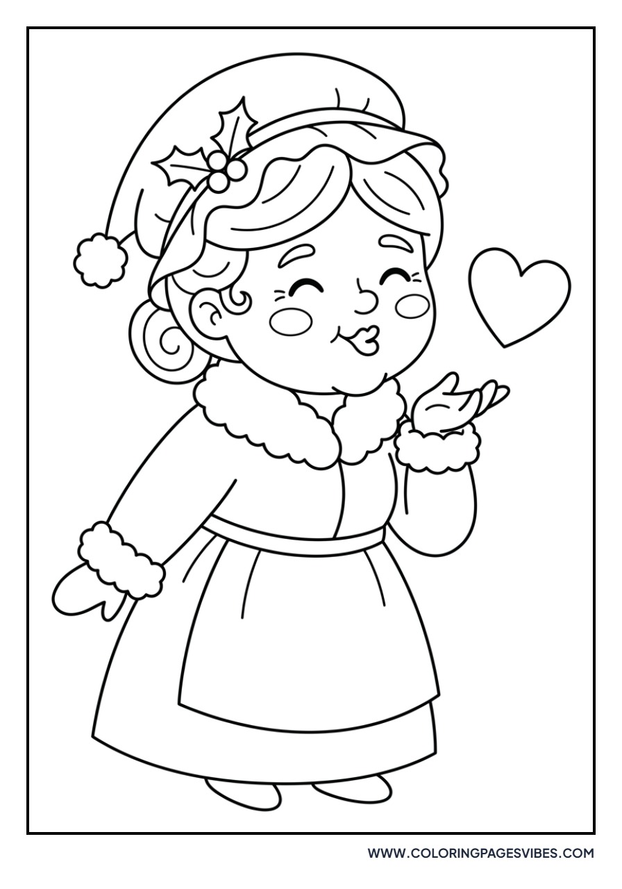 Mrs. Claus Blowing a Kiss