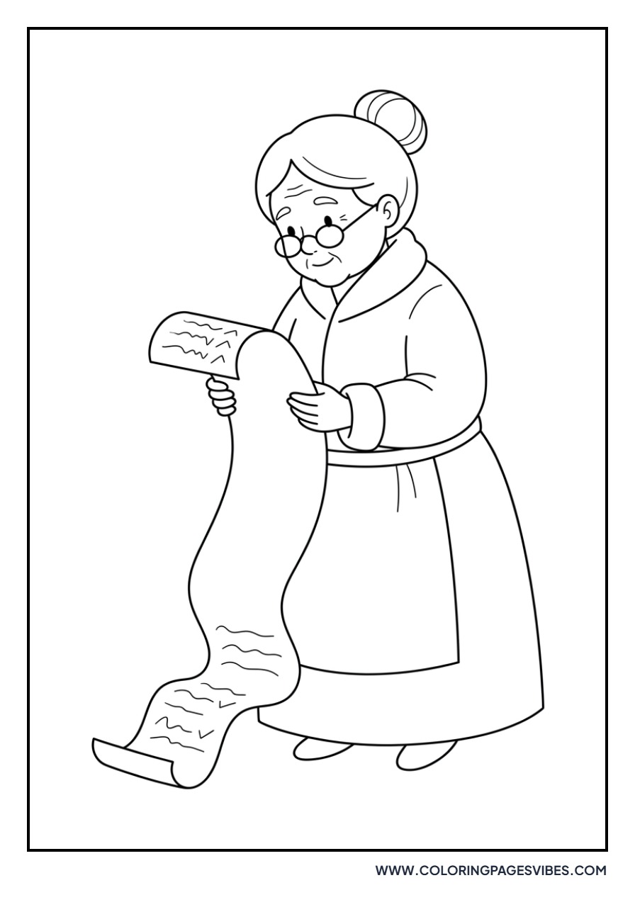 Mrs. Claus Checking the List