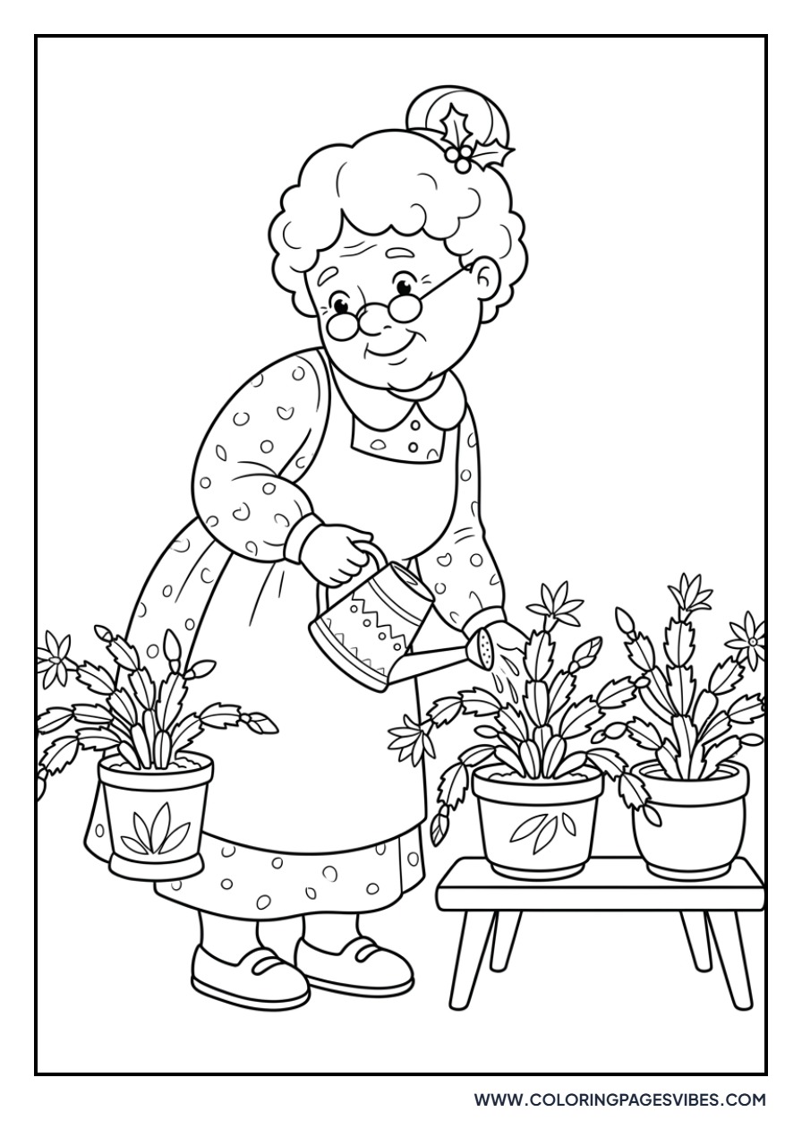 Mrs. Claus Gardening (Indoor)