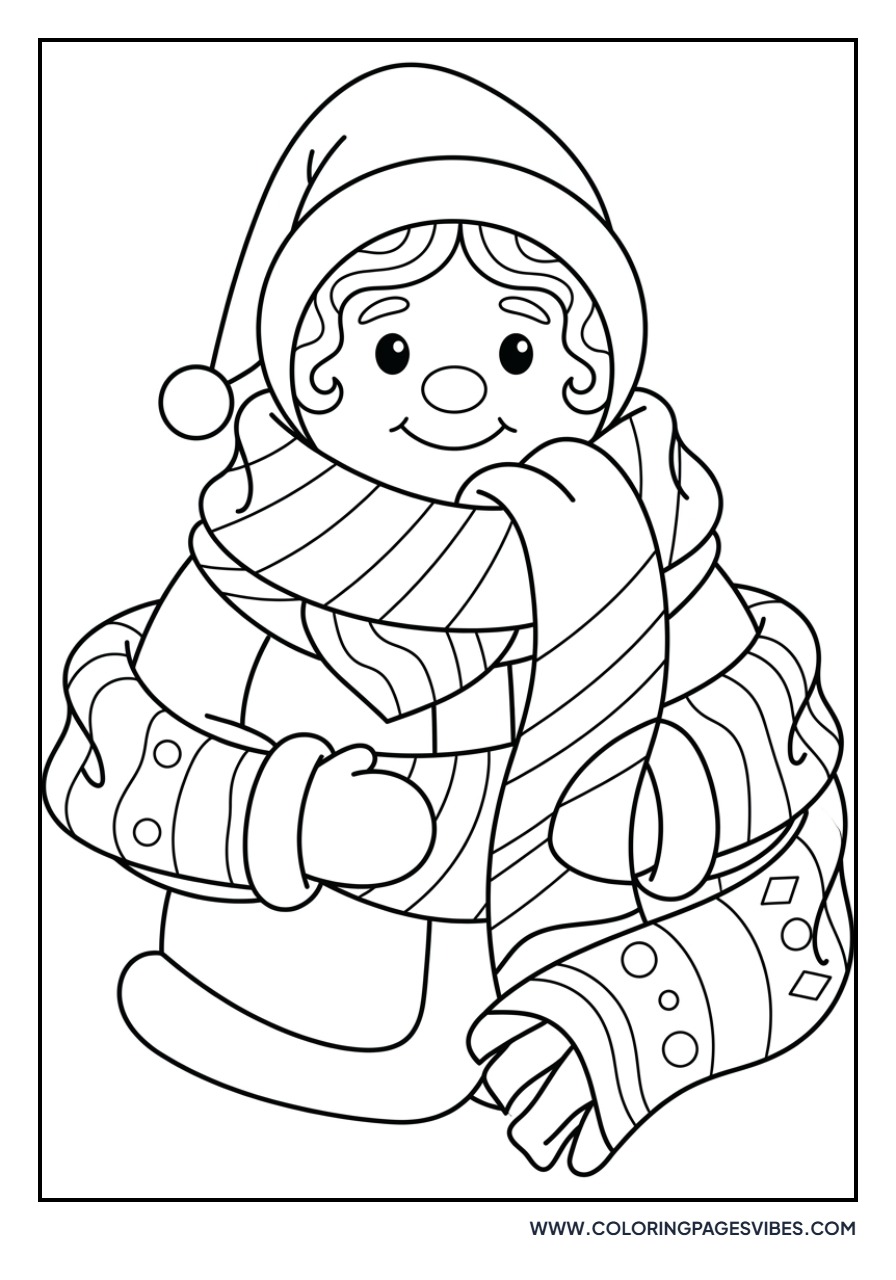 Mrs. Claus in a Winter Scarf