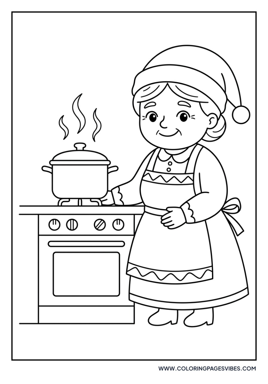 Mrs. Claus in the Kitchen