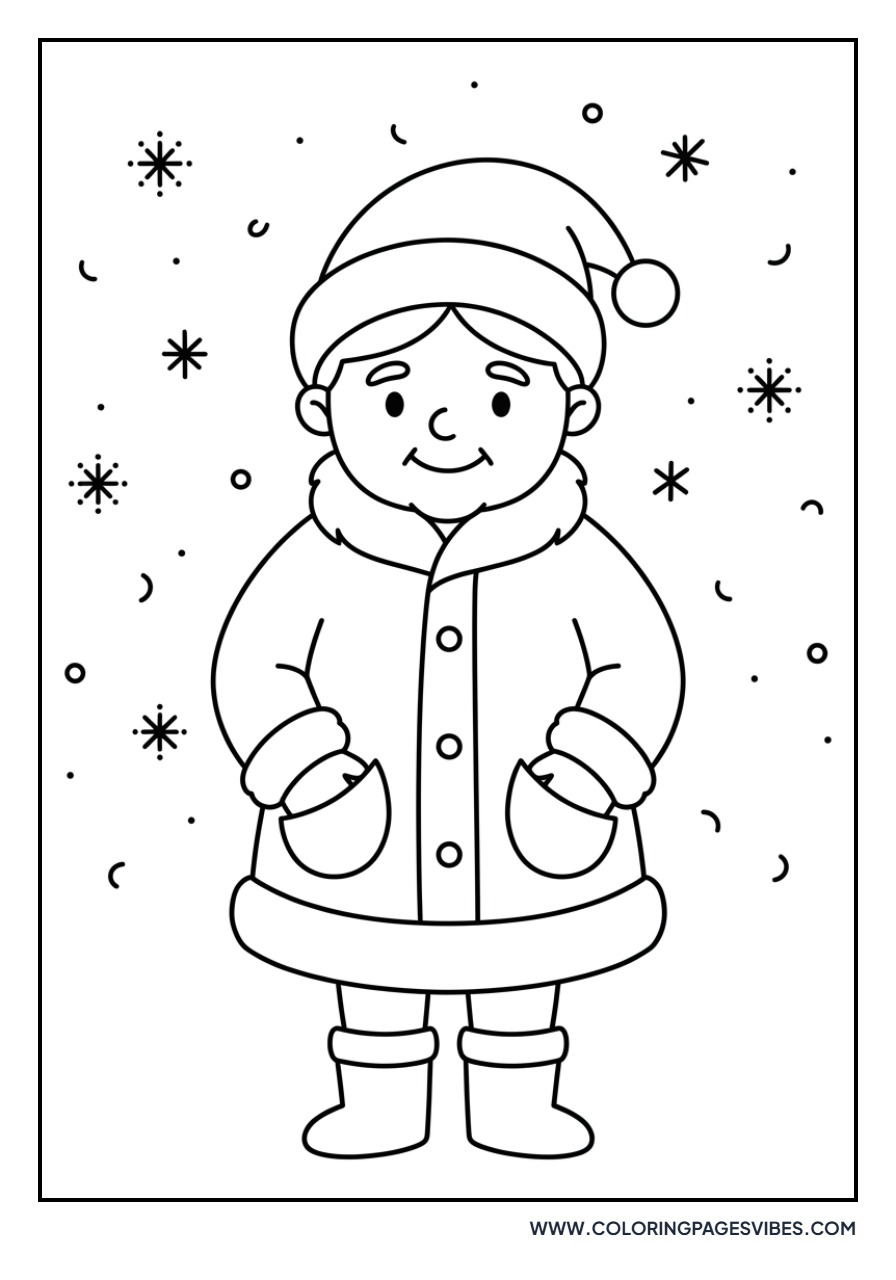 Mrs. Claus in the Snow