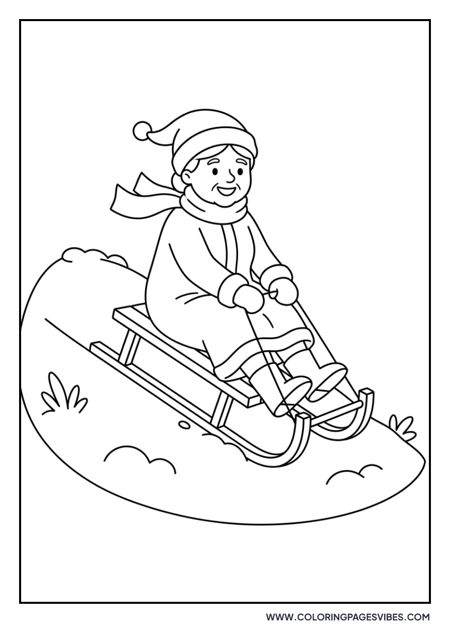 Mrs. Claus on a Sled