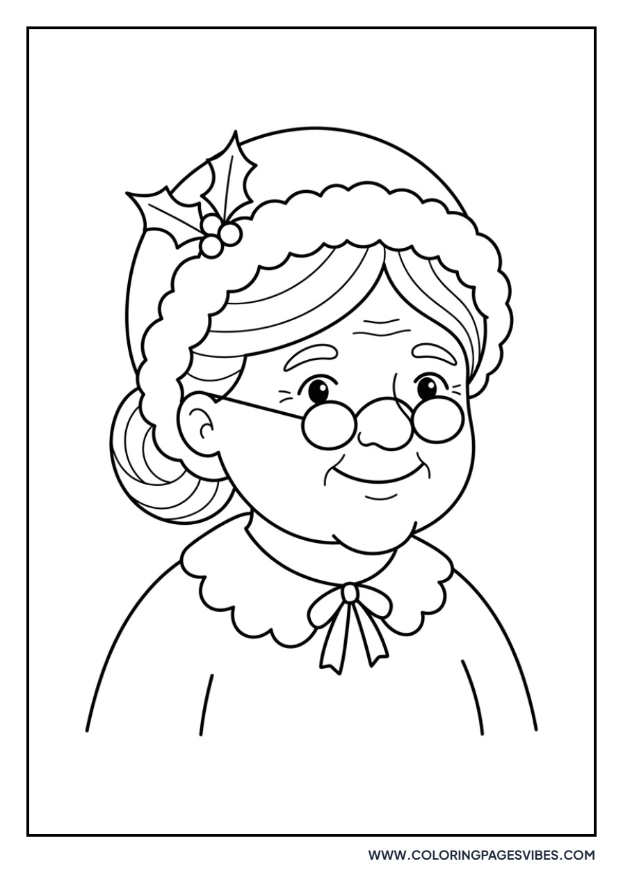 Mrs. Claus Wearing Glasses
