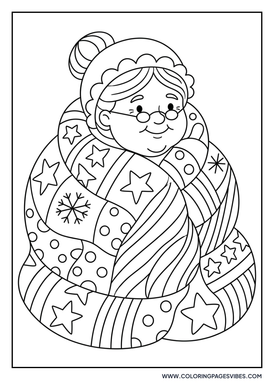 Mrs. Claus with a Blanket