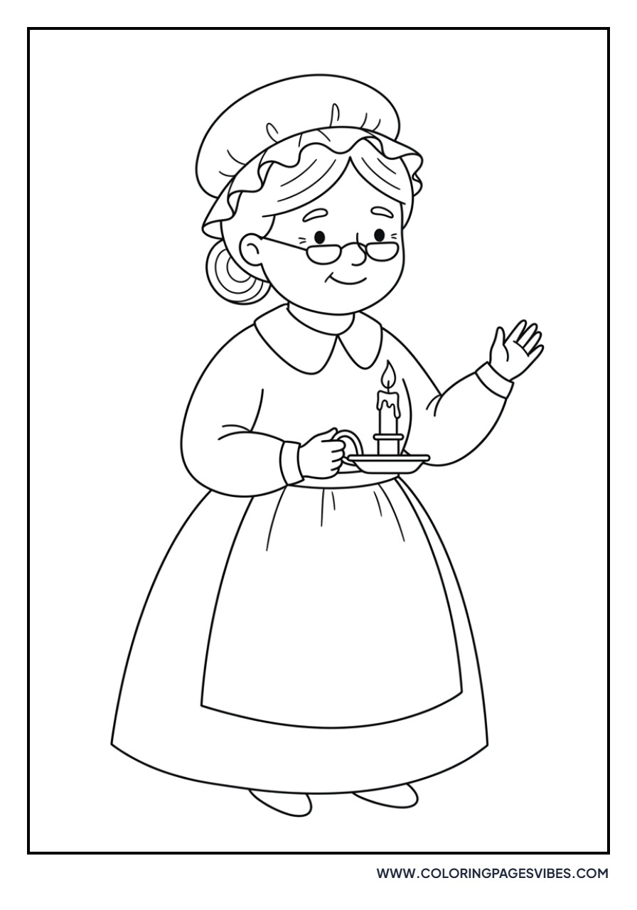 Mrs. Claus with a Candle