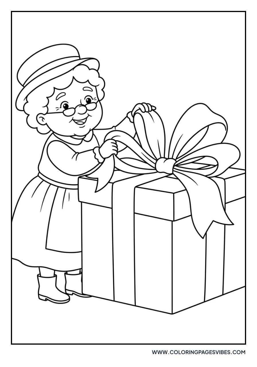 Mrs. Claus with a Huge Bow