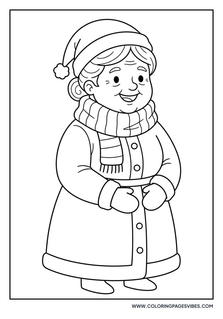 Mrs. Claus with a Muffler