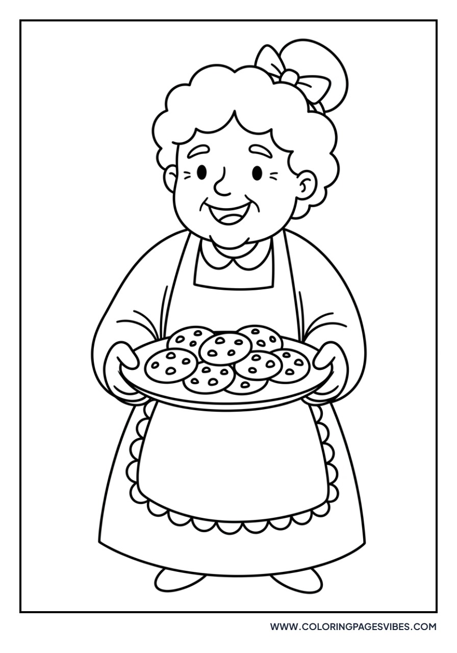 Mrs. Claus with a Plate of Cookies