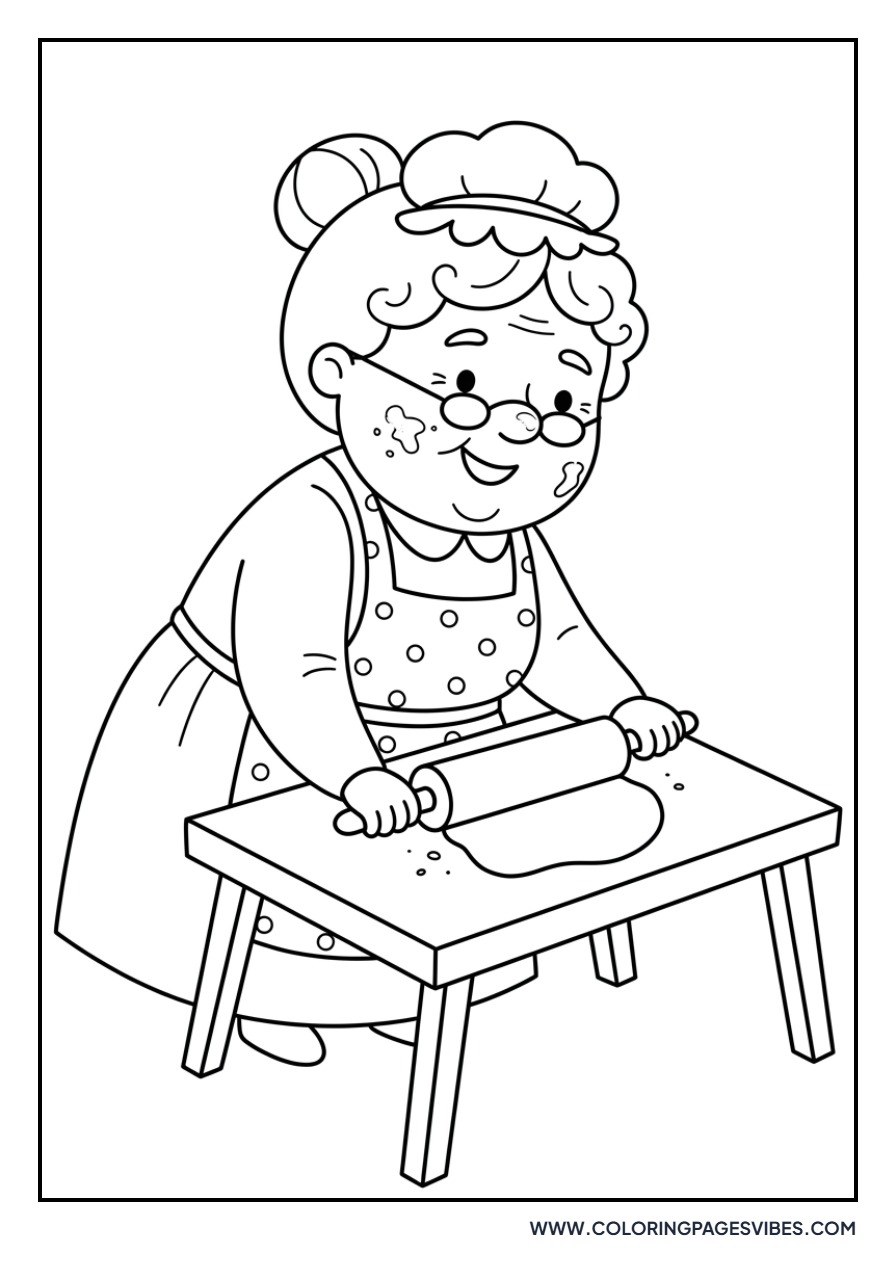 Mrs. Claus with a Rolling Pin