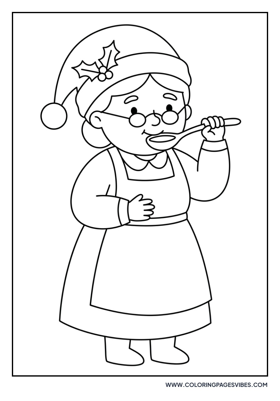 Mrs. Claus with a Spoon