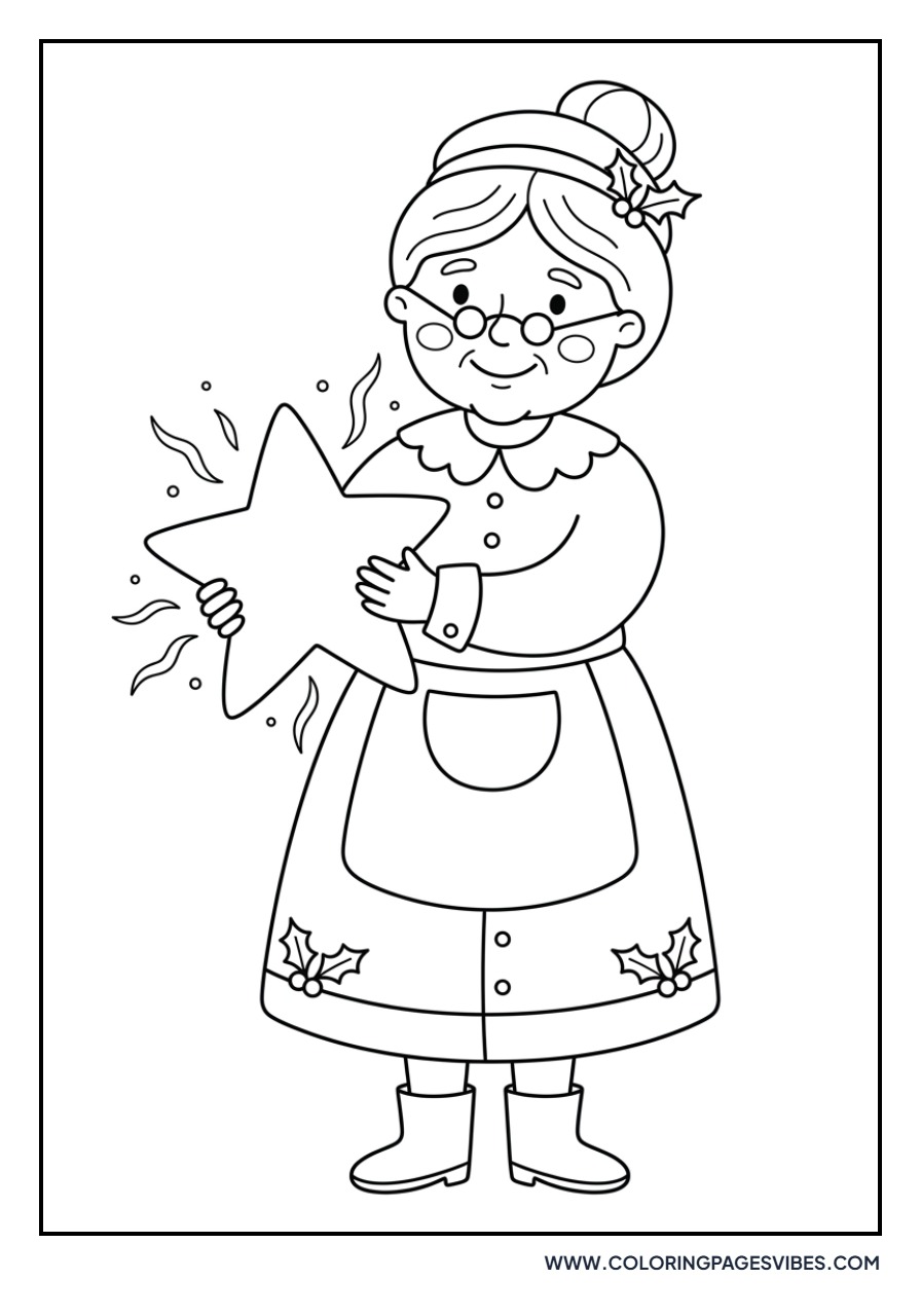 Mrs. Claus with a Star