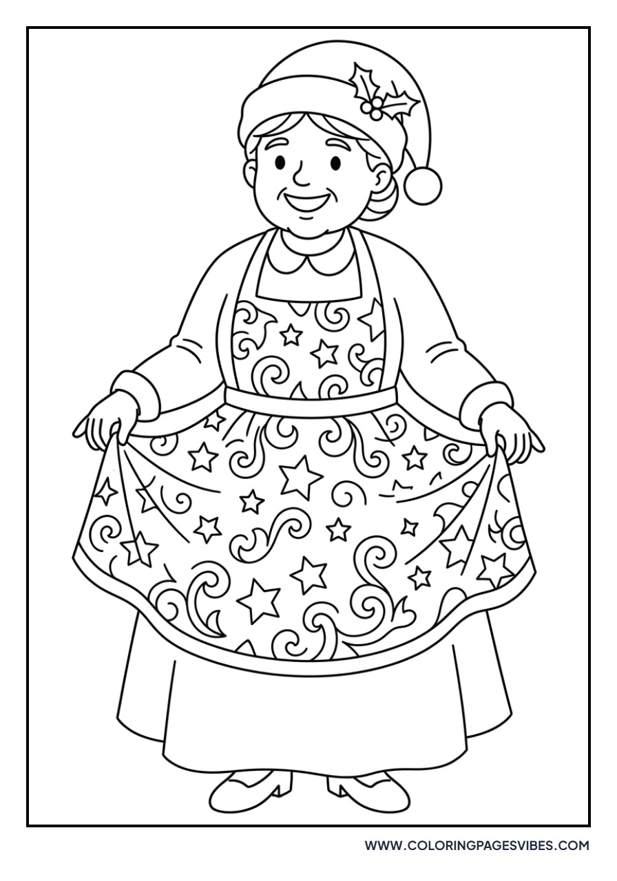 Mrs. Claus with an Apron