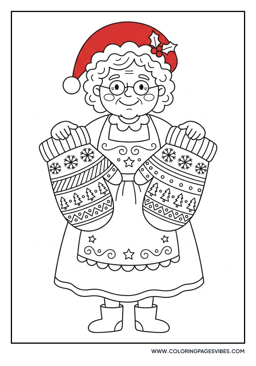 Mrs. Claus with Mittens