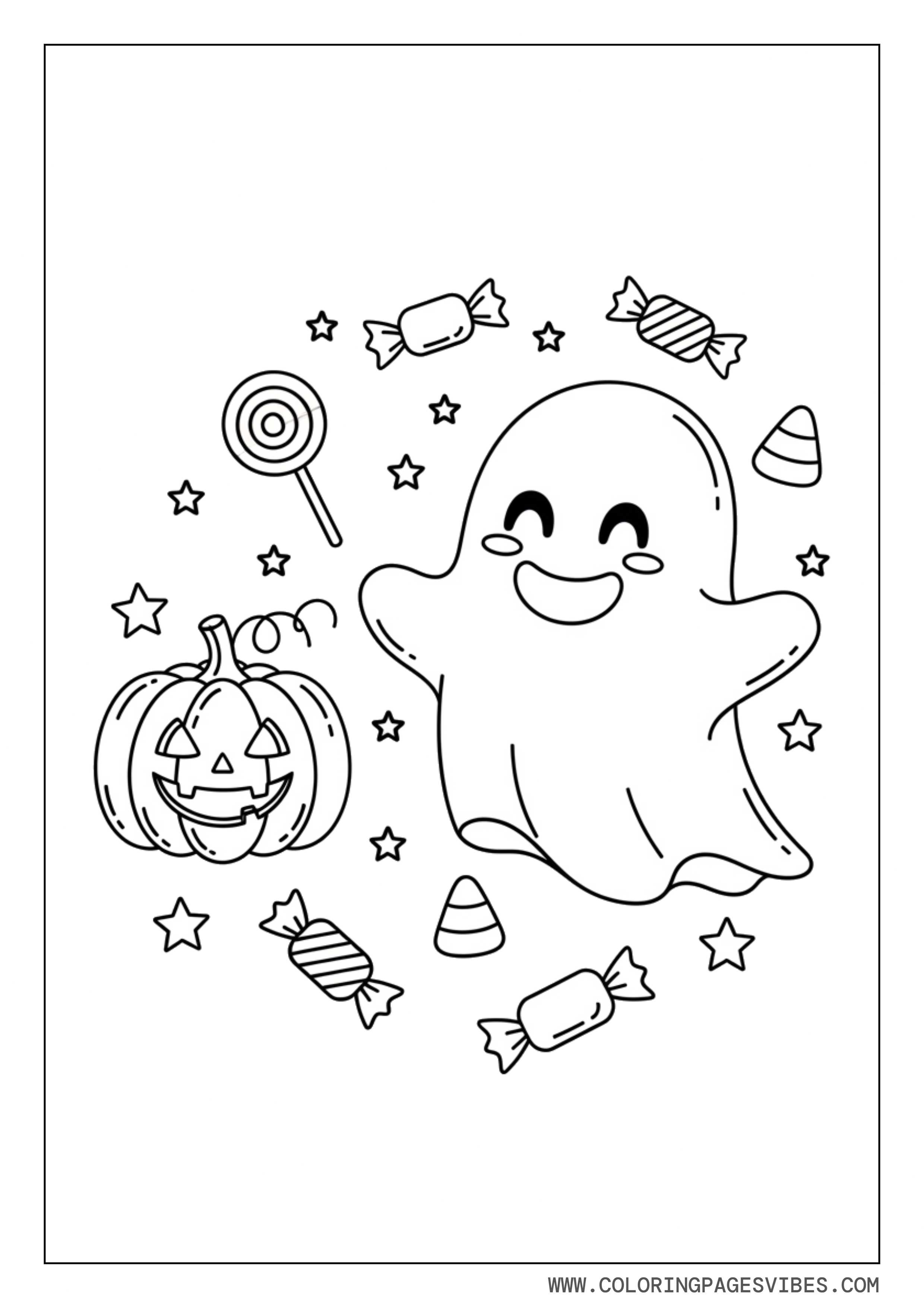 Friendly Ghost With Pumpkin