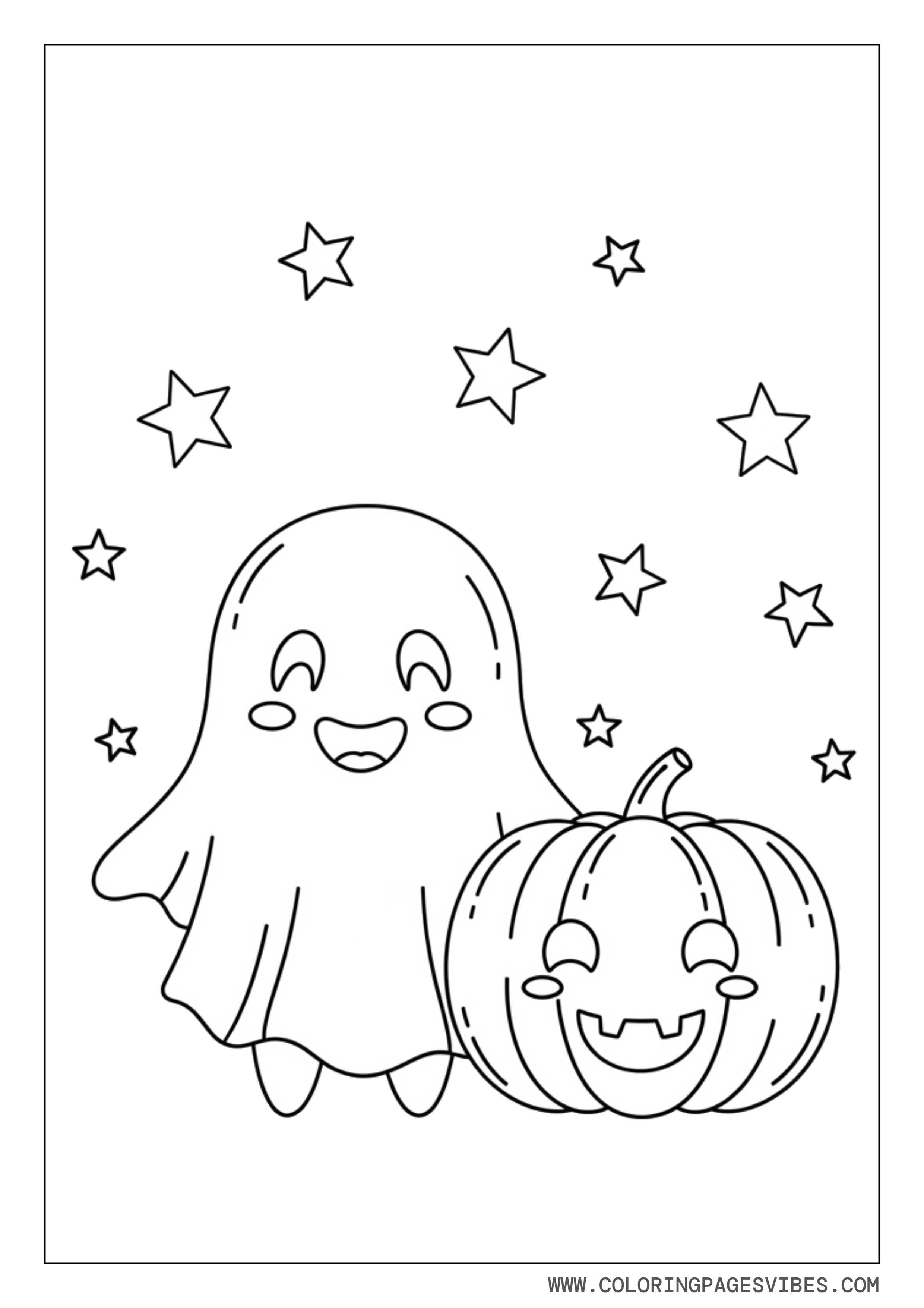 Ghost and Pumpkin Friends