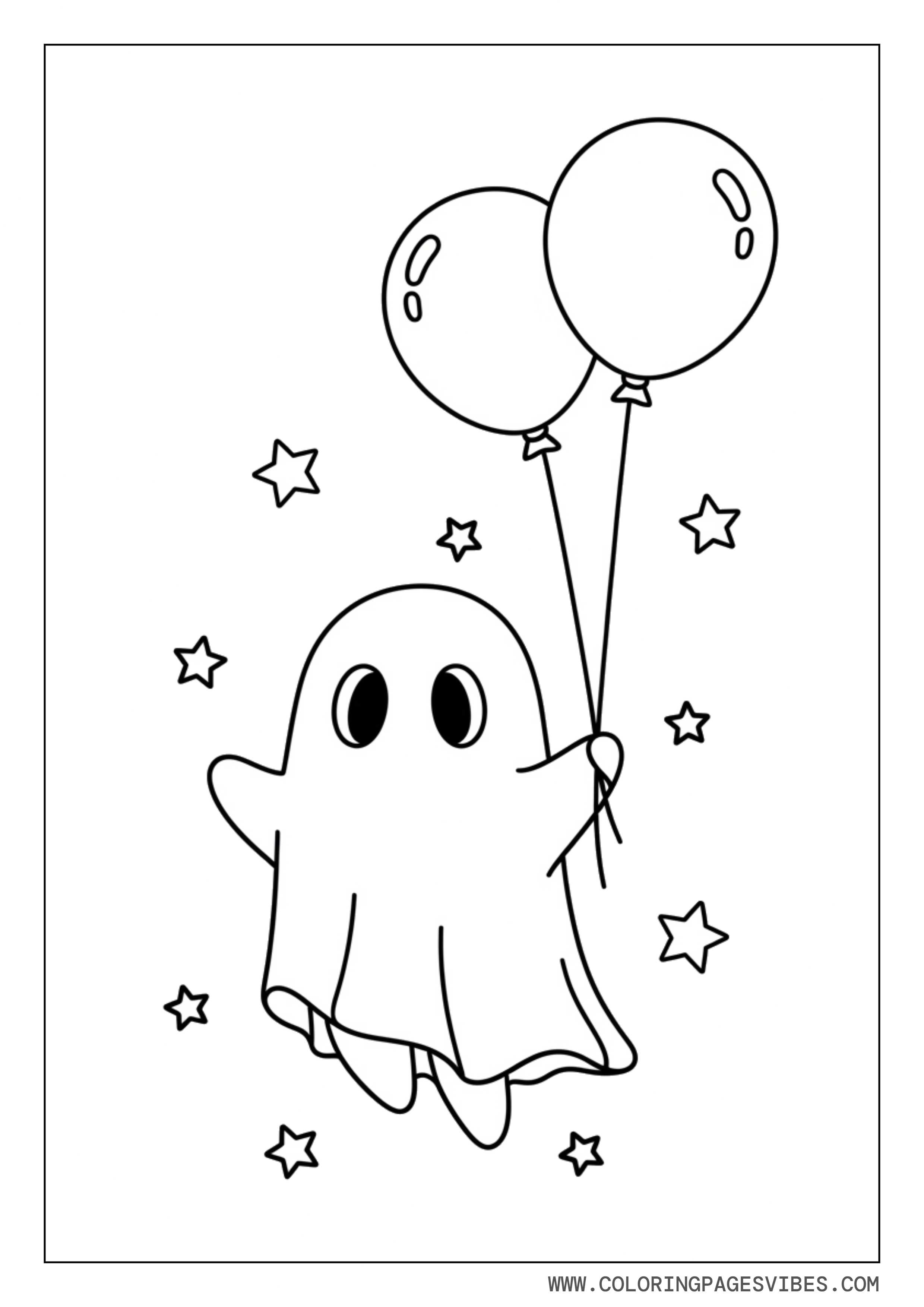 Ghost Flying With Balloons