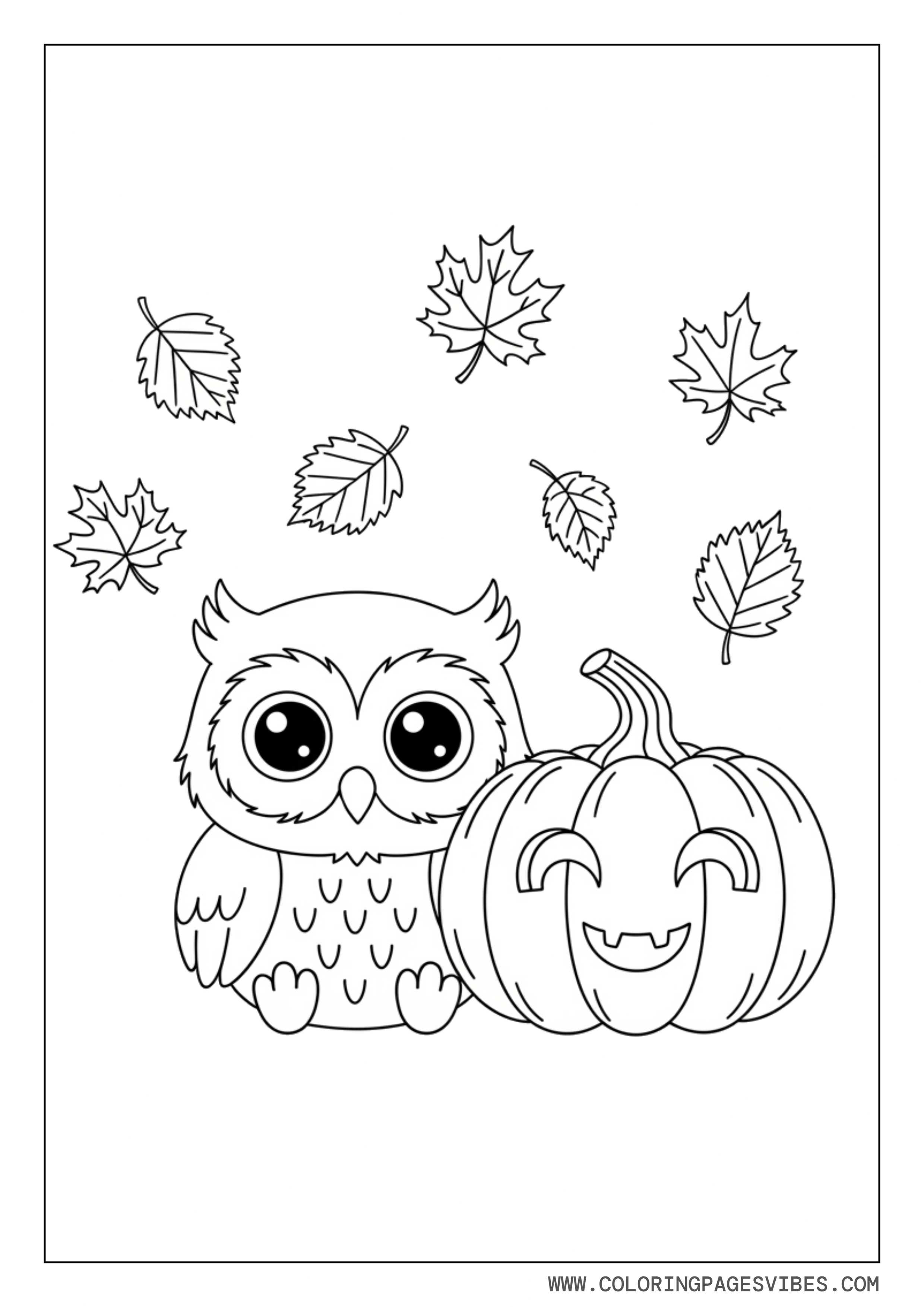 Halloween Owl and Pumpkin