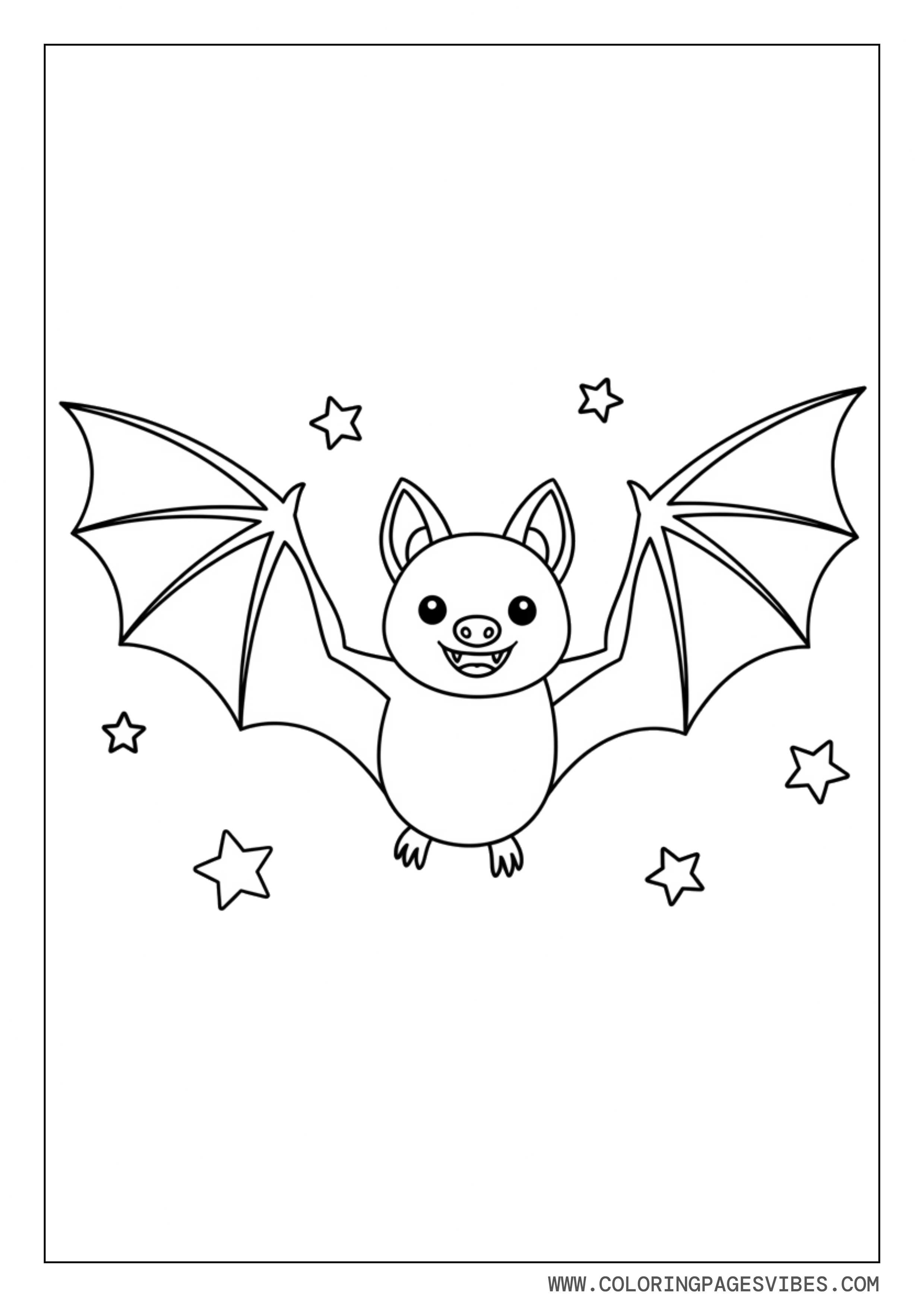 Happy Bat With Stars