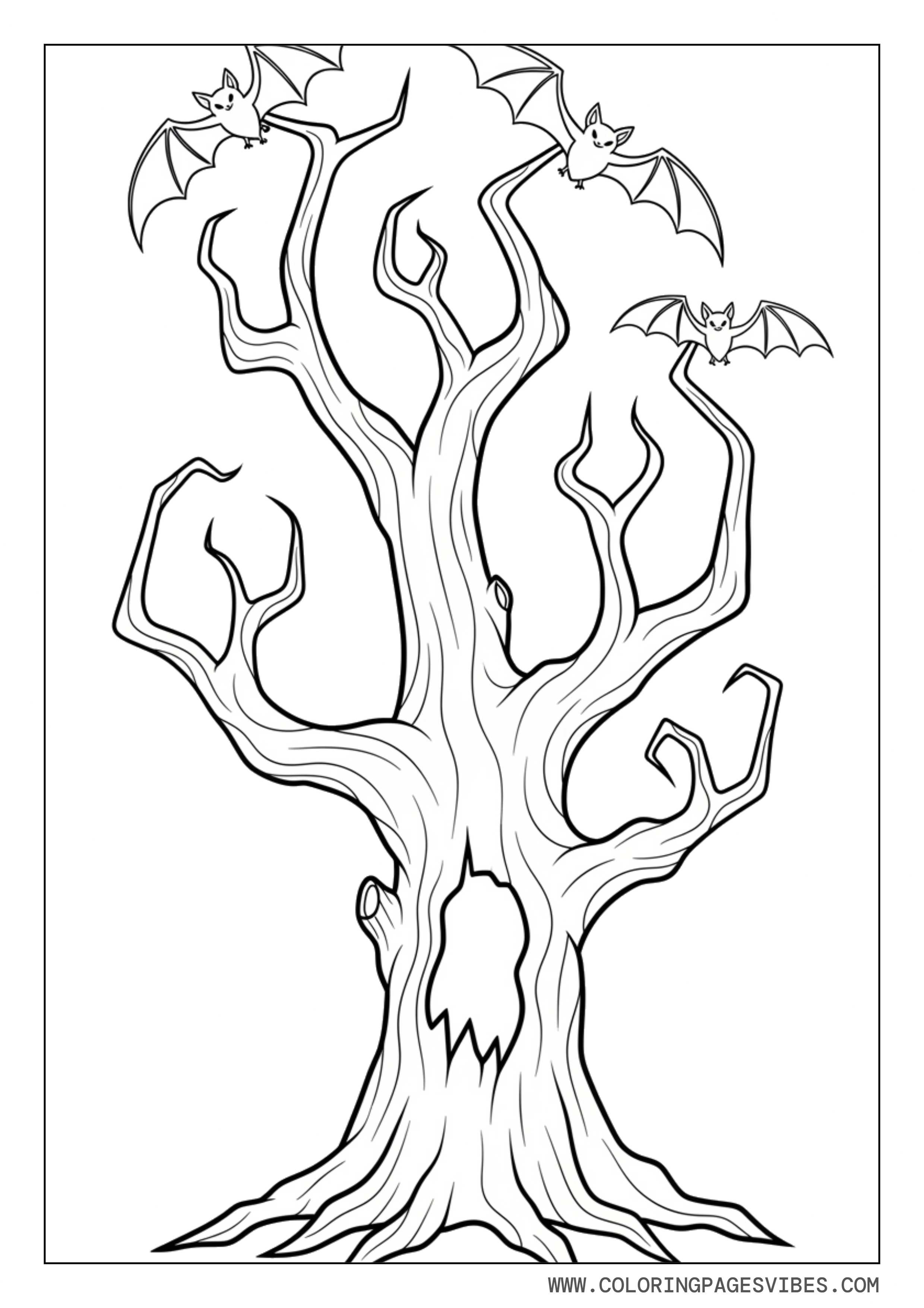 Haunted Tree With Bats