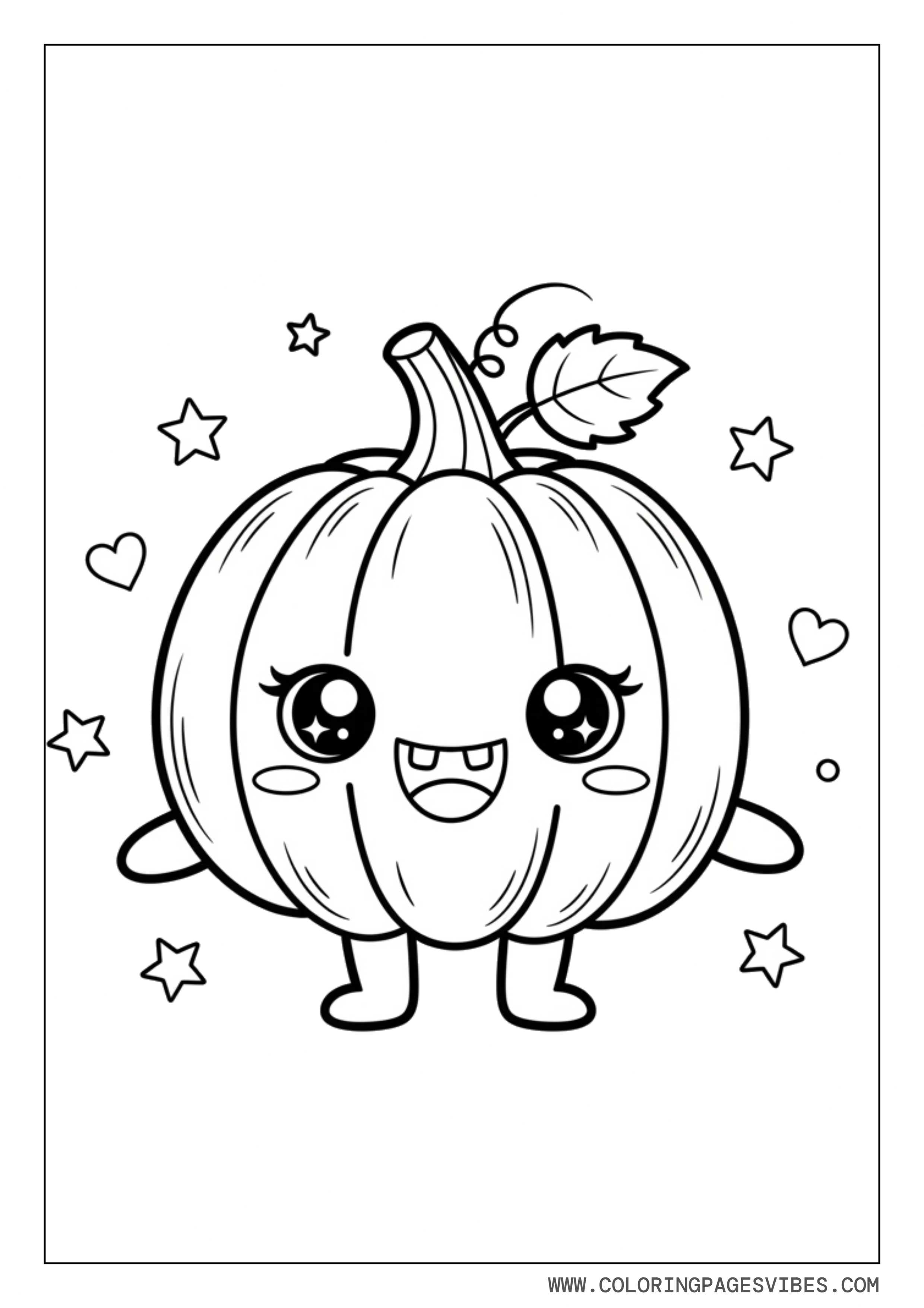 Kawaii Pumpkin Character