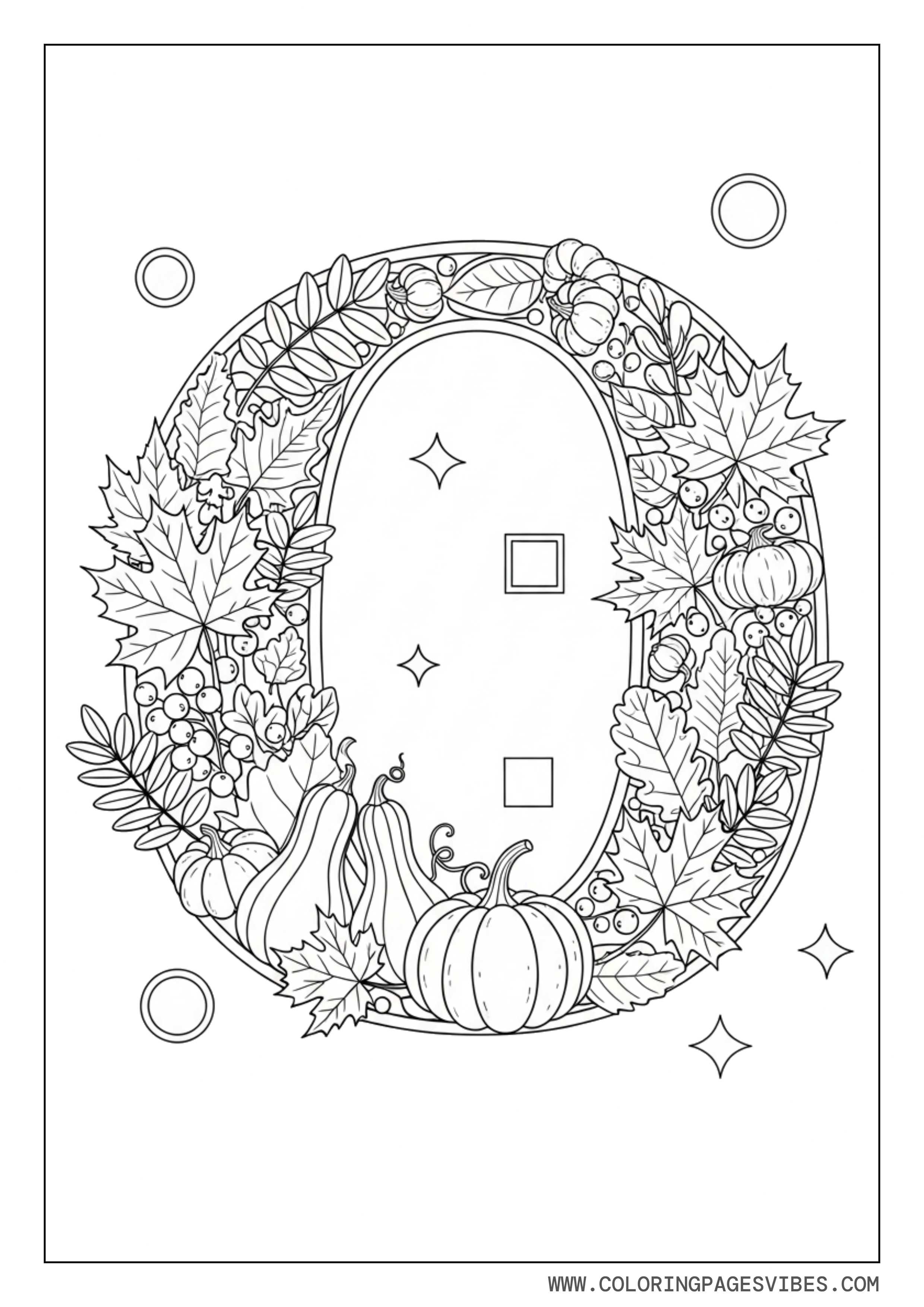 October Alphabet Coloring