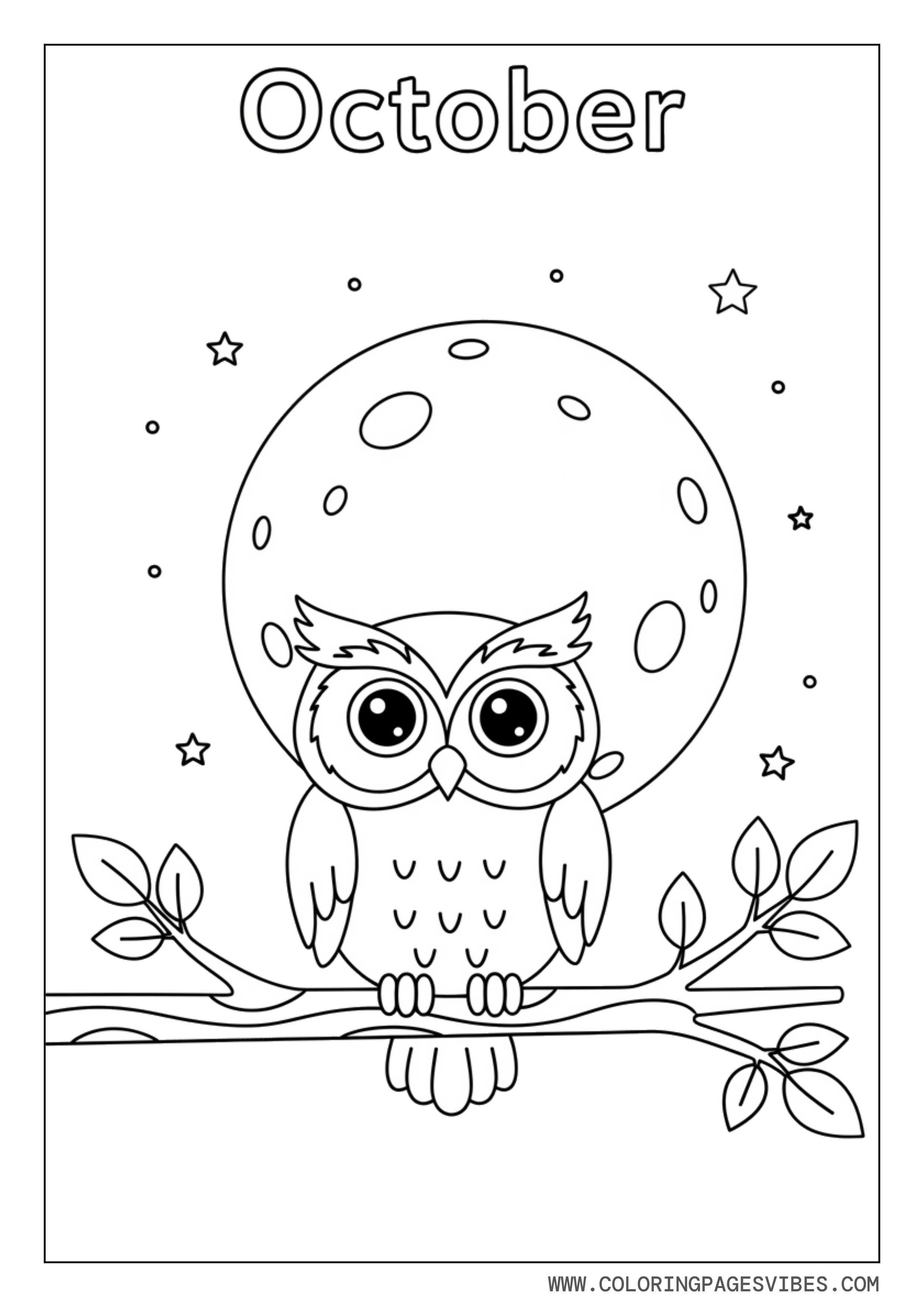 Owl With Moon