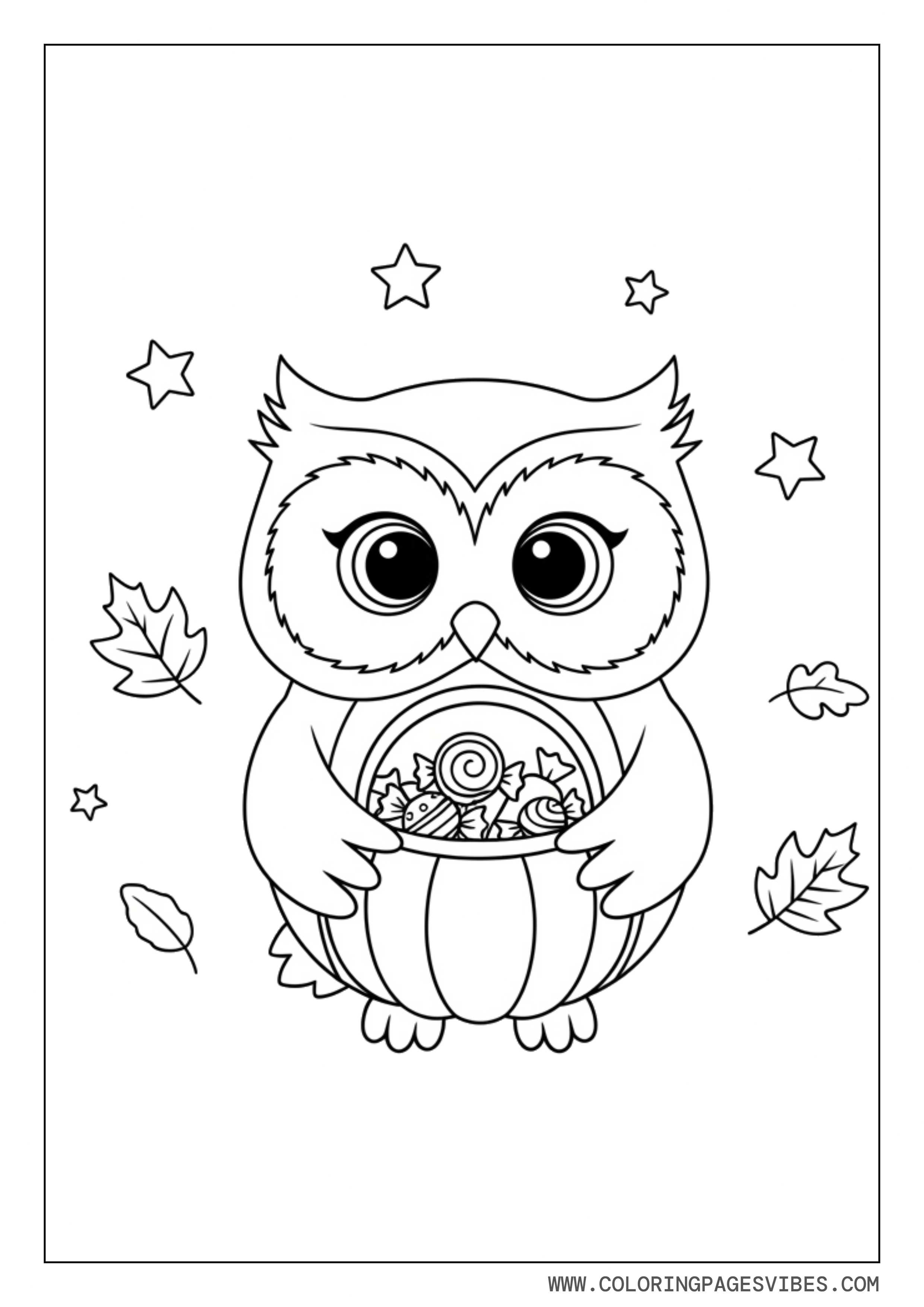 Owl With Pumpkin Basket