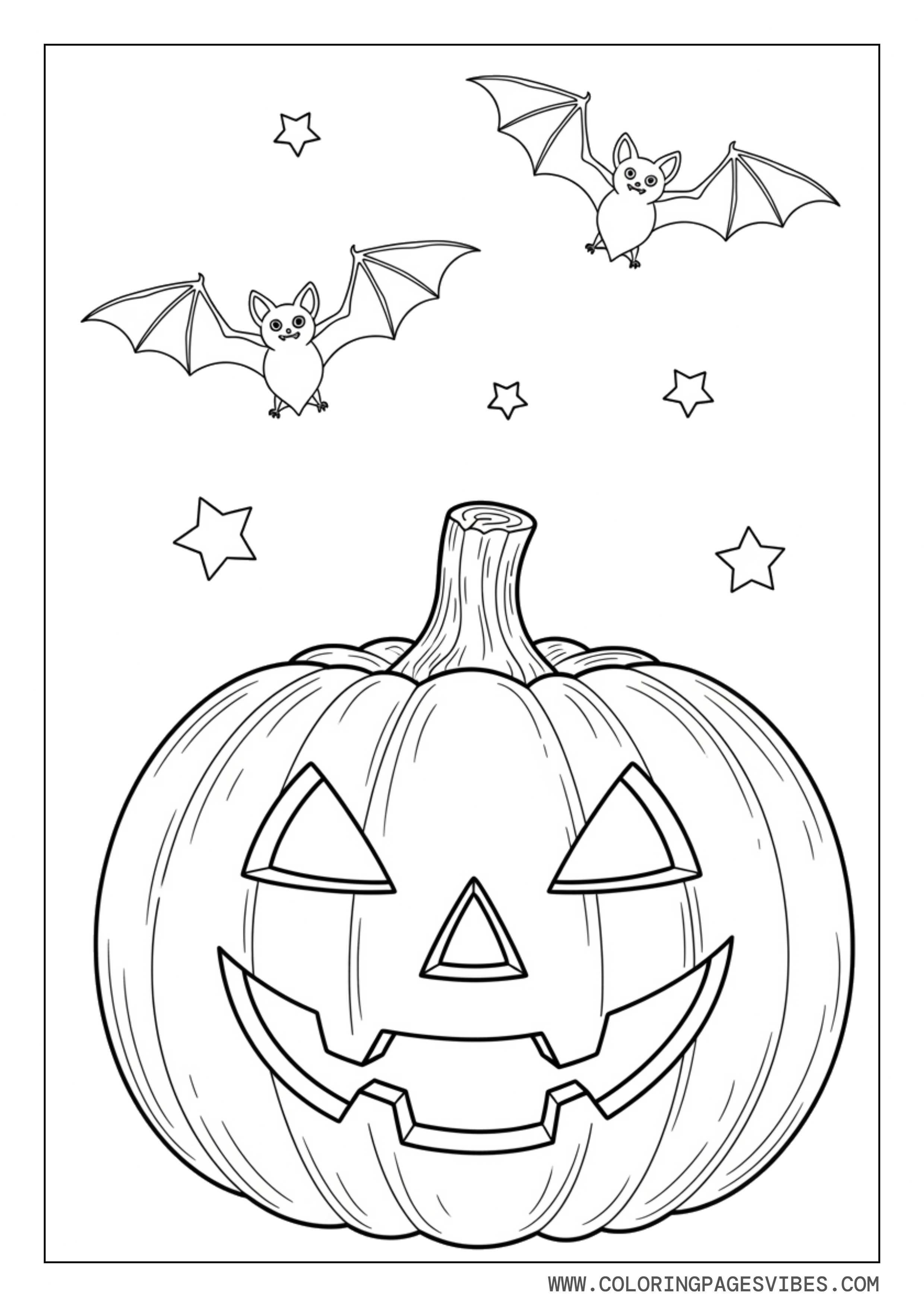 Pumpkin With Bats