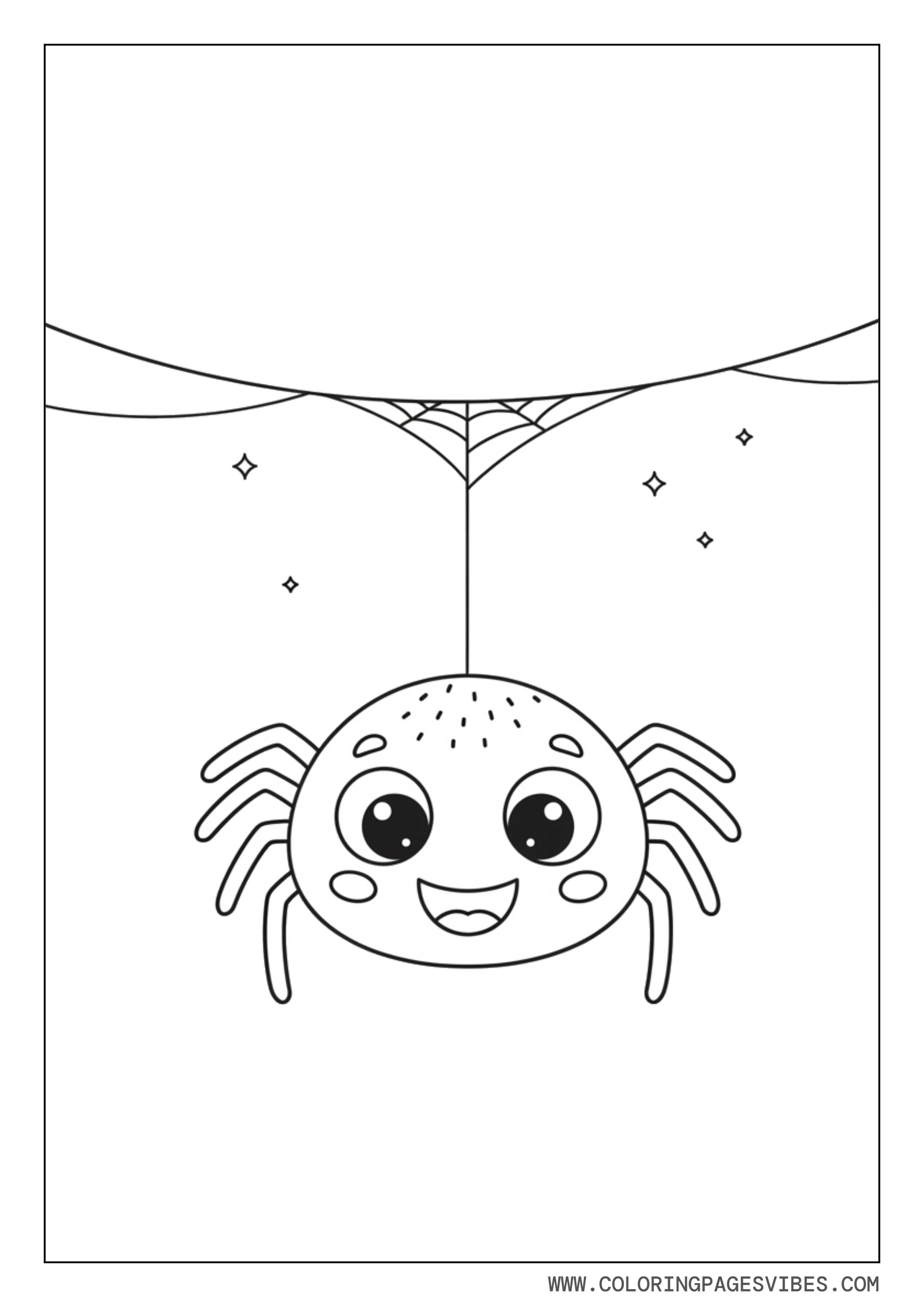 Spider Hanging From Web