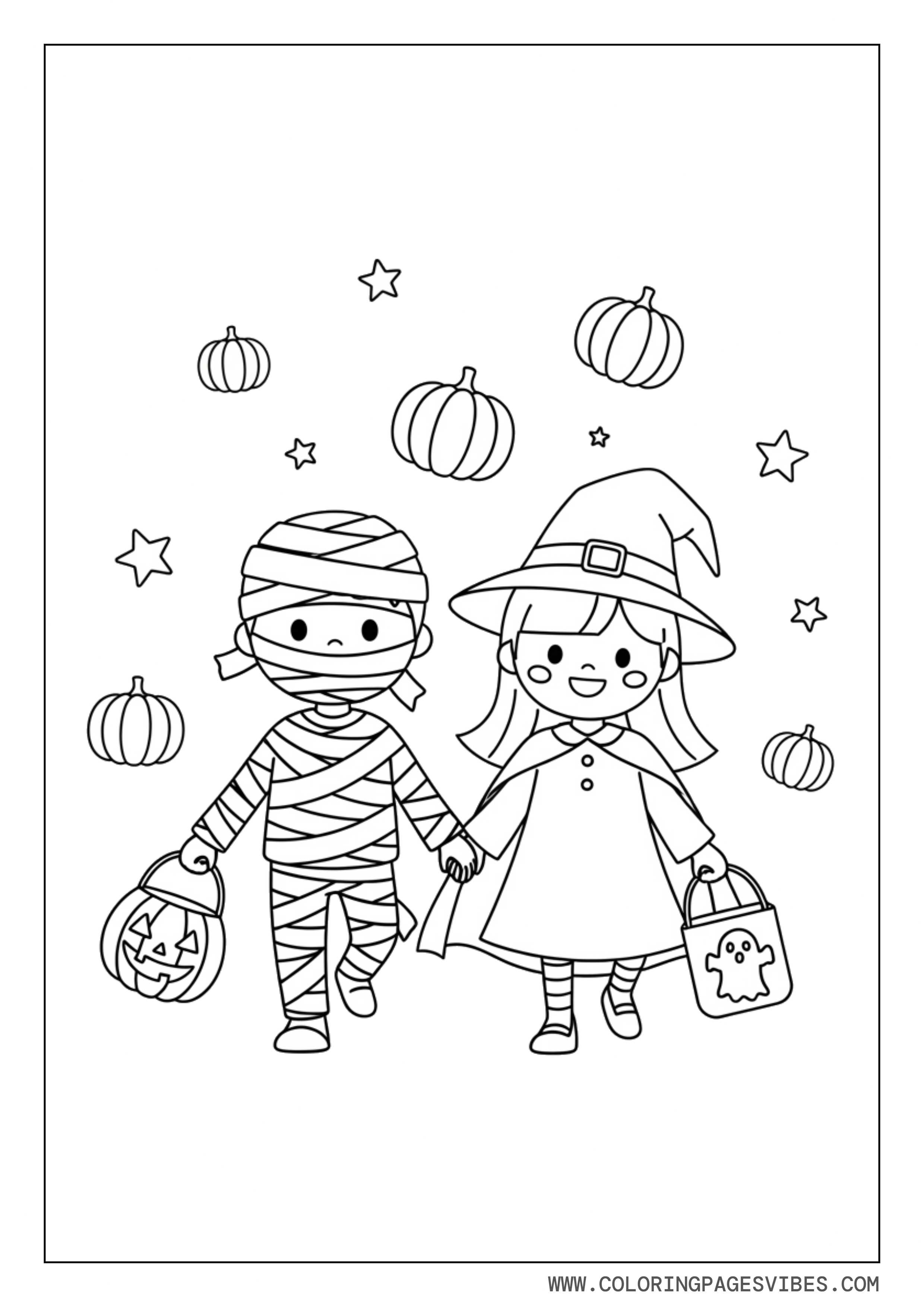 Trick-or-Treat Street Scene