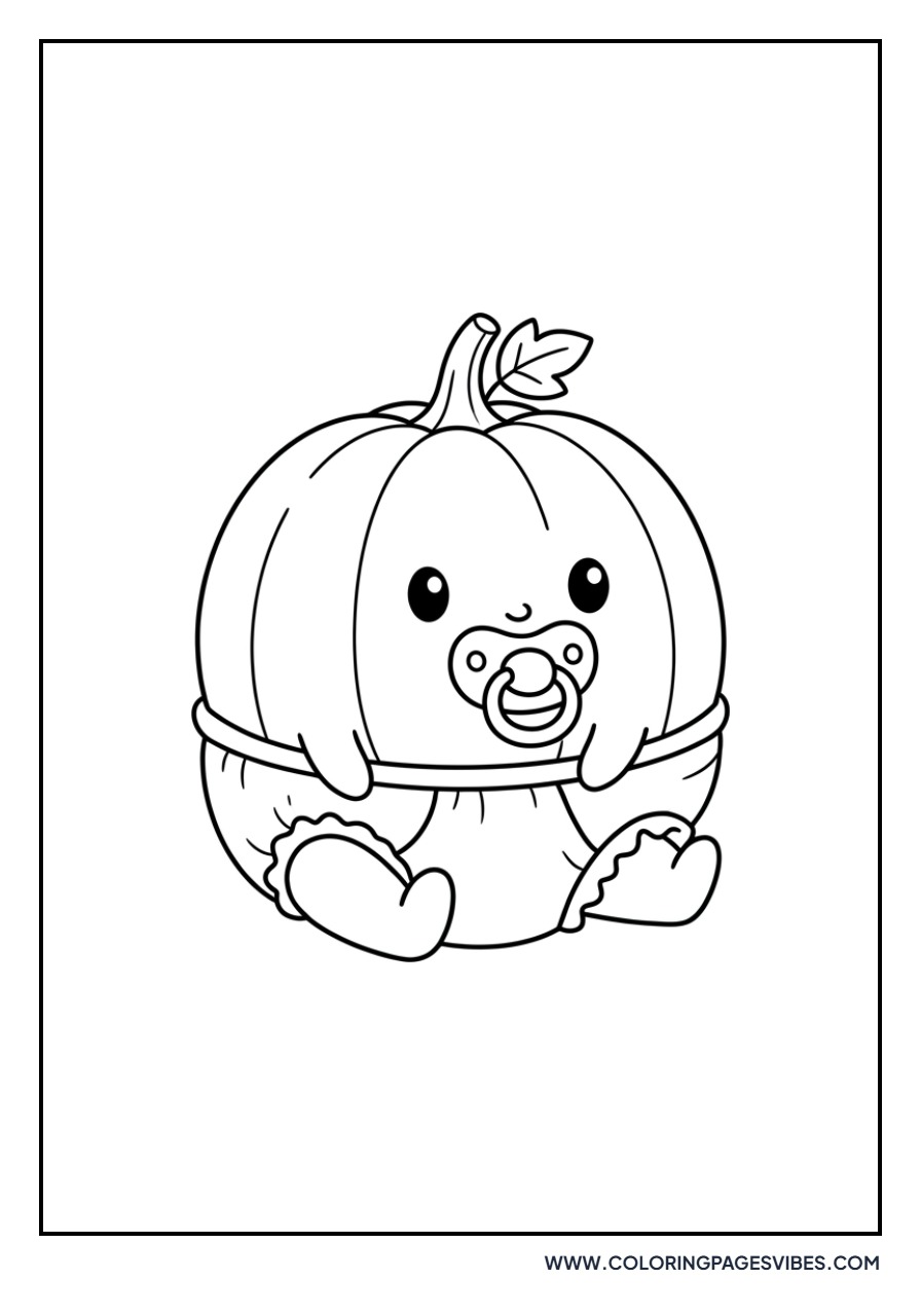 Baby Pumpkin with Pacifier