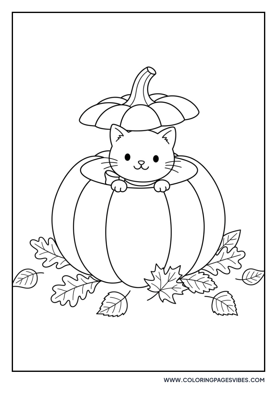 Cat in a Pumpkin