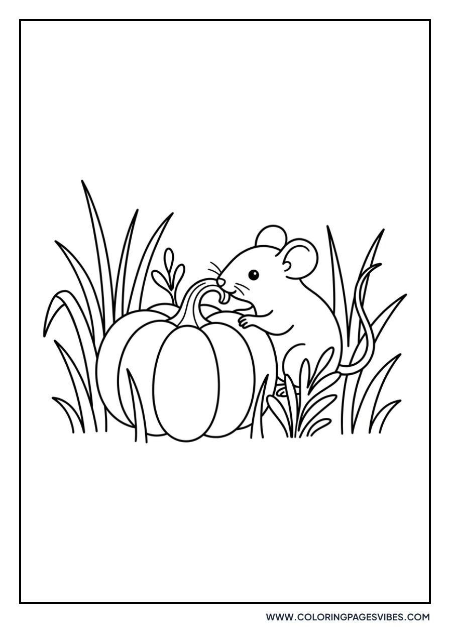 Mouse and Large Pumpkin
