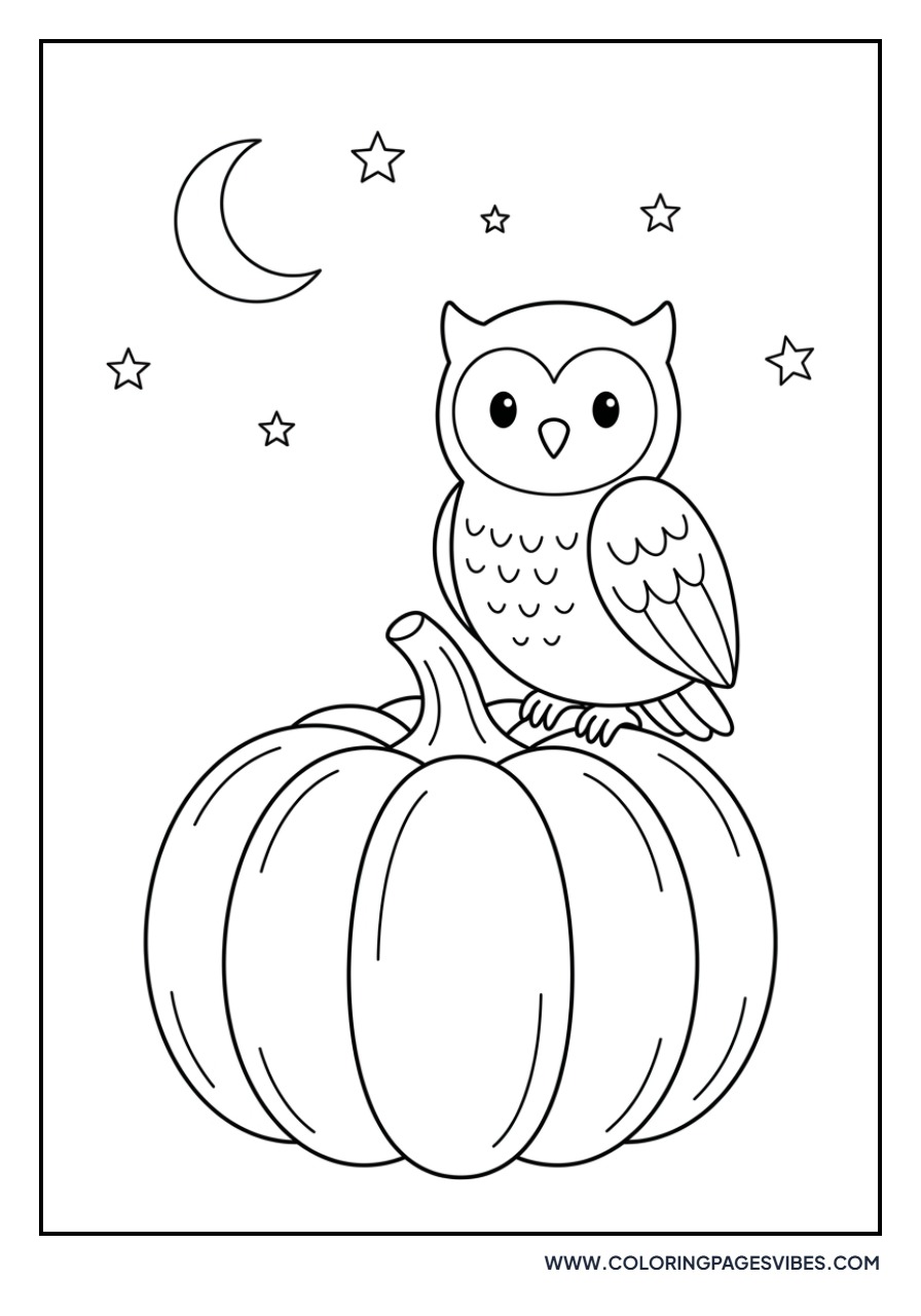 Owl on a Pumpkin
