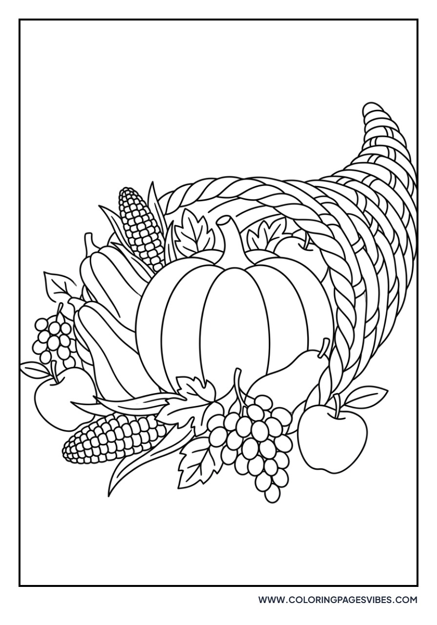 Pumpkin and Cornucopia
