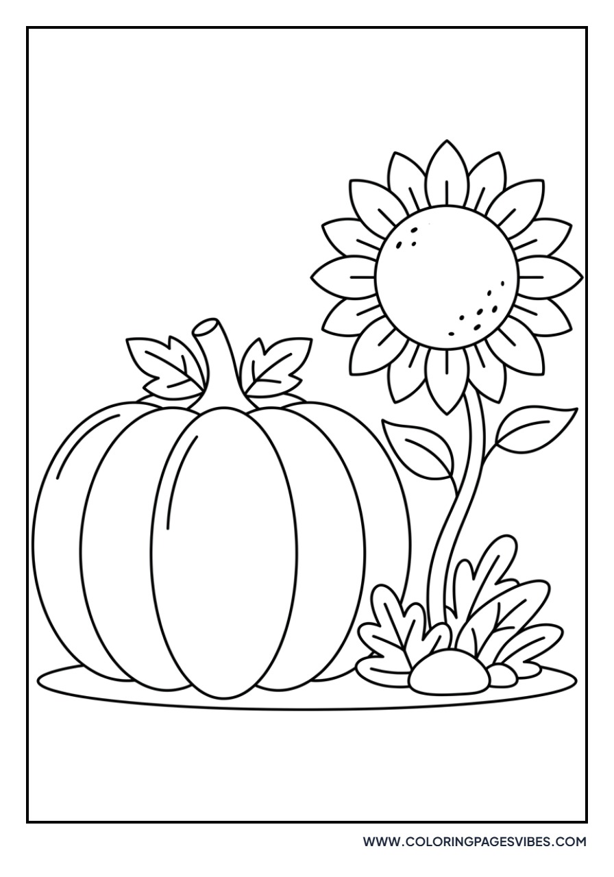 Pumpkin and Sunflower