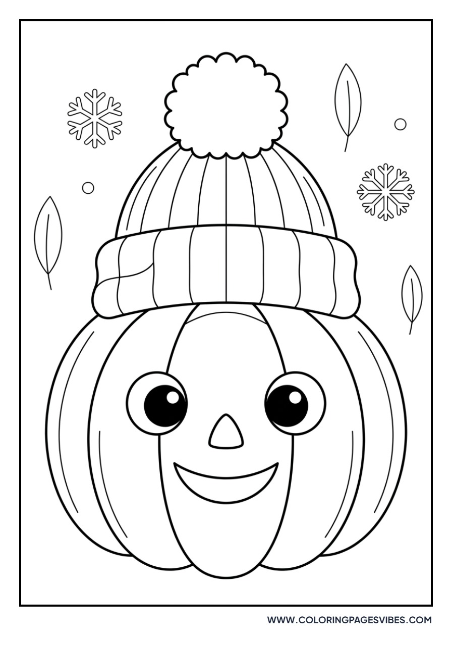 Pumpkin with a Beanie