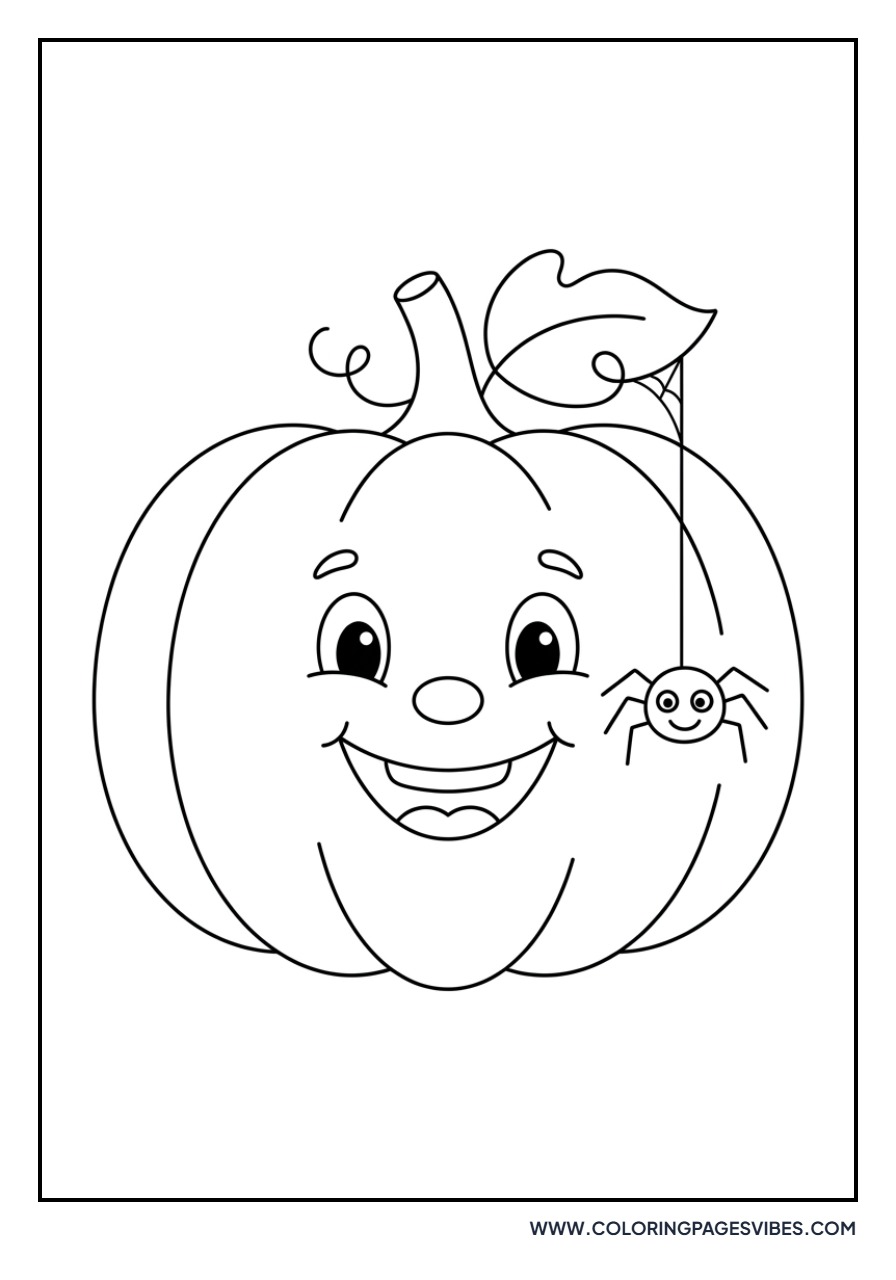 Pumpkin with a Spider Friend