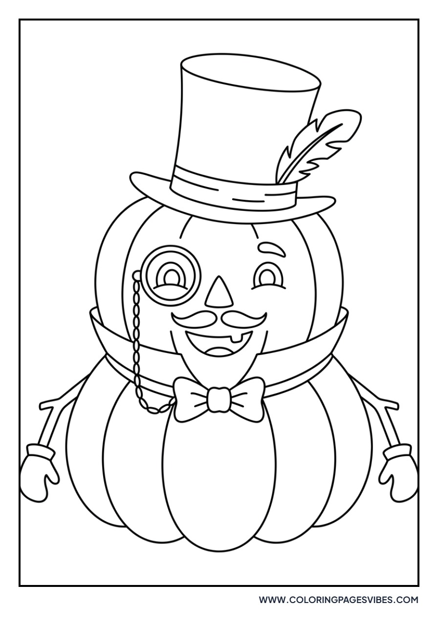 Pumpkin with a Top Hat