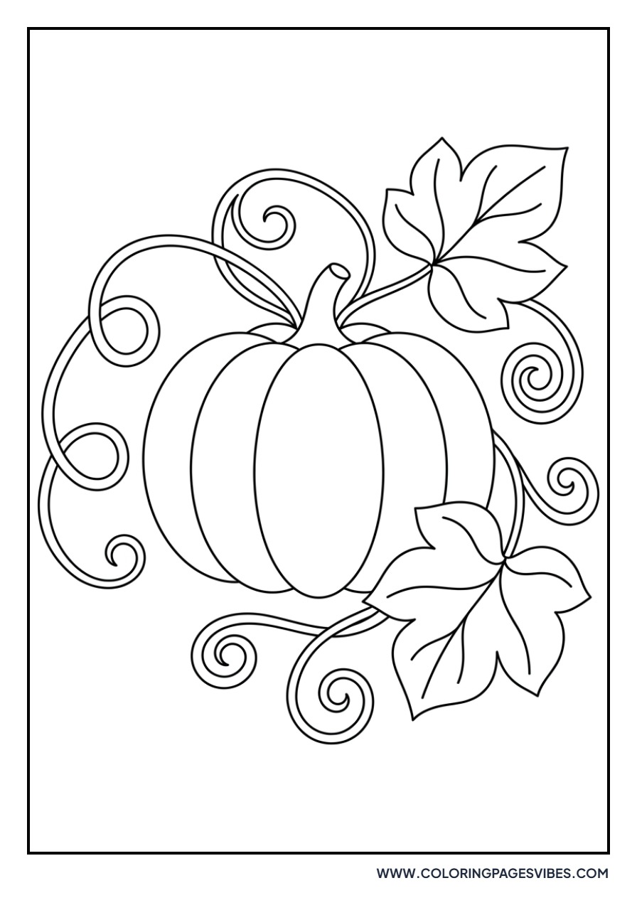 Pumpkin with Curly Vines