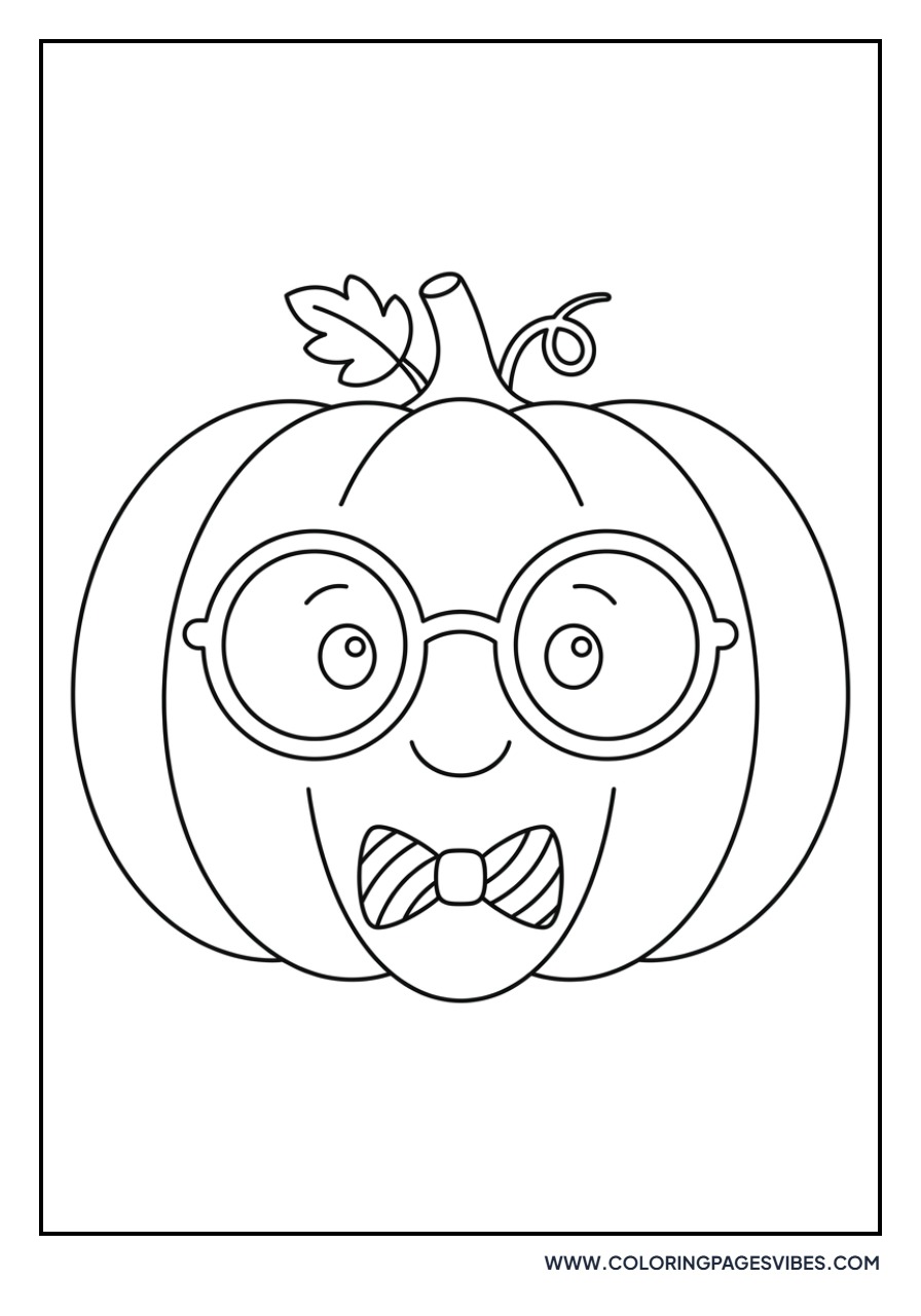 Pumpkin with Glasses