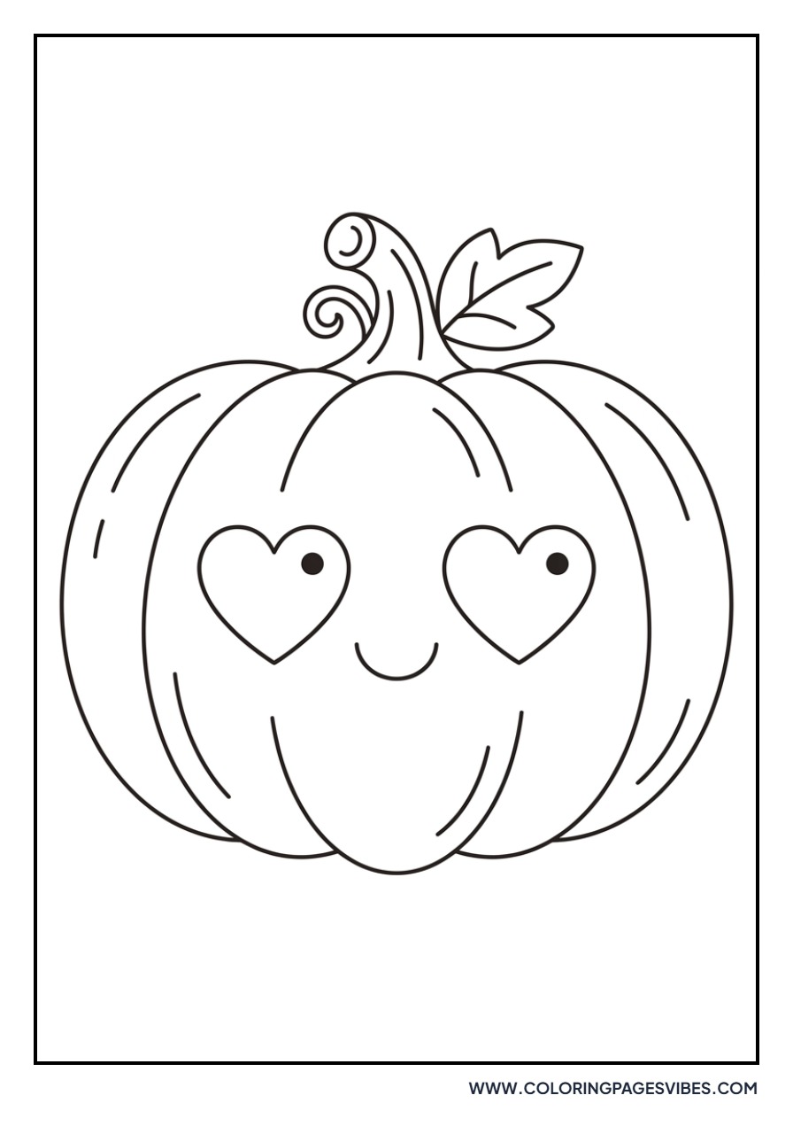 Pumpkin with Heart Eyes