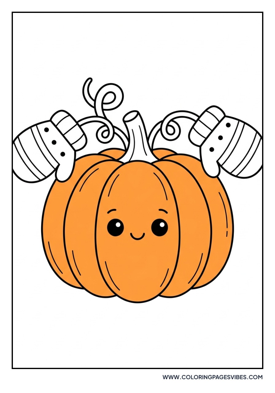 Pumpkin with Mittens