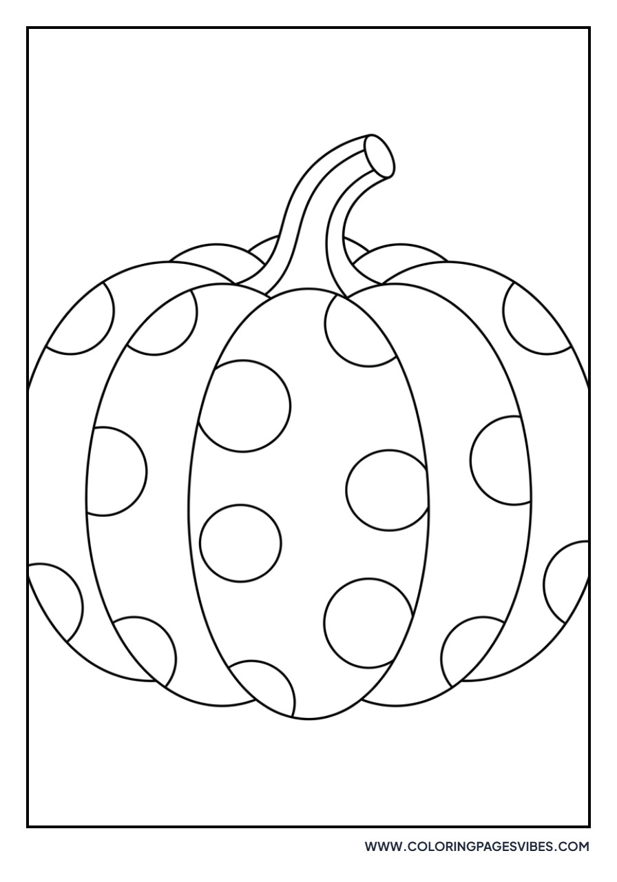 Pumpkin with Polka Dots
