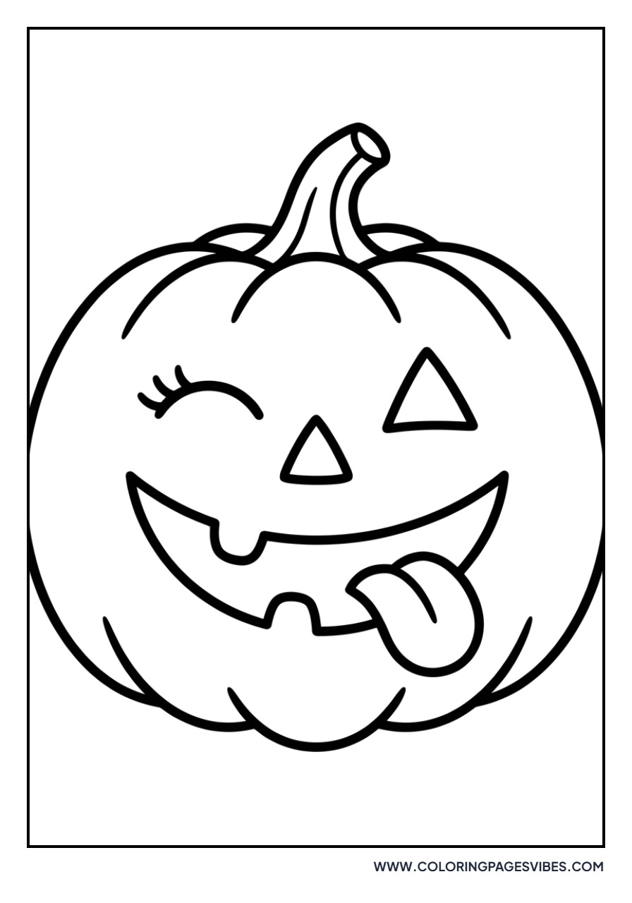 Winking Pumpkin Face
