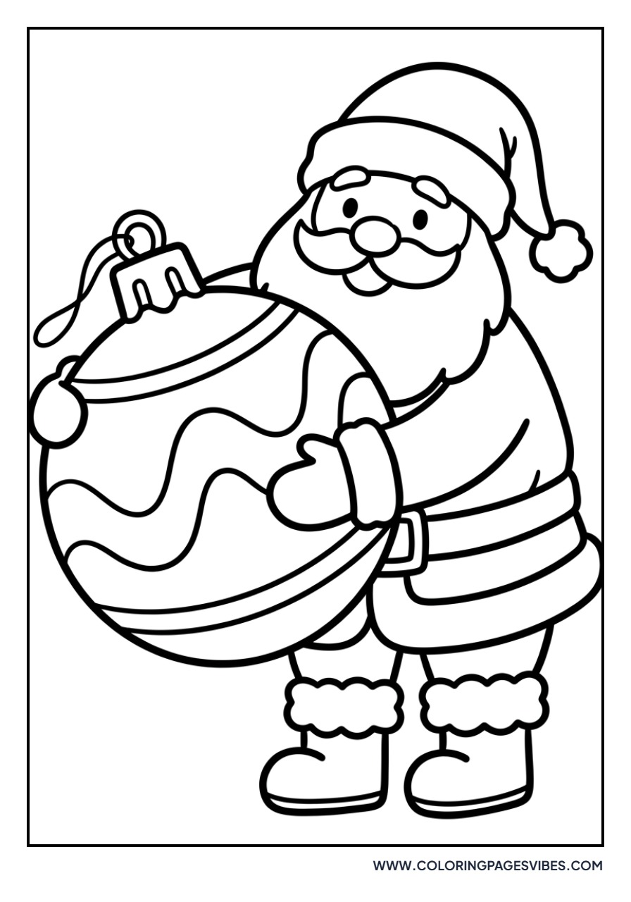 Santa and a Large Ornament