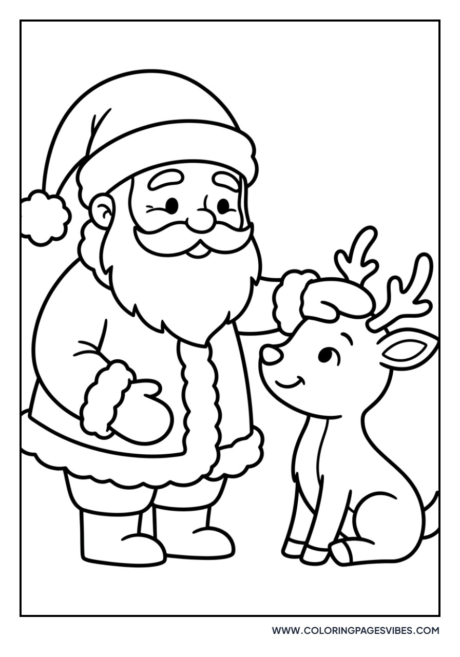 Santa and a Reindeer