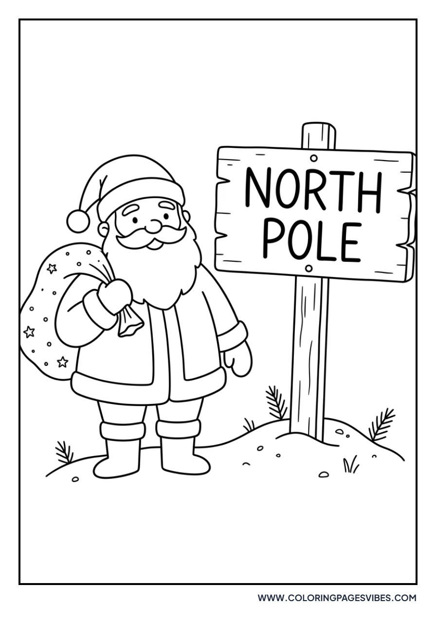 Santa at the North Pole