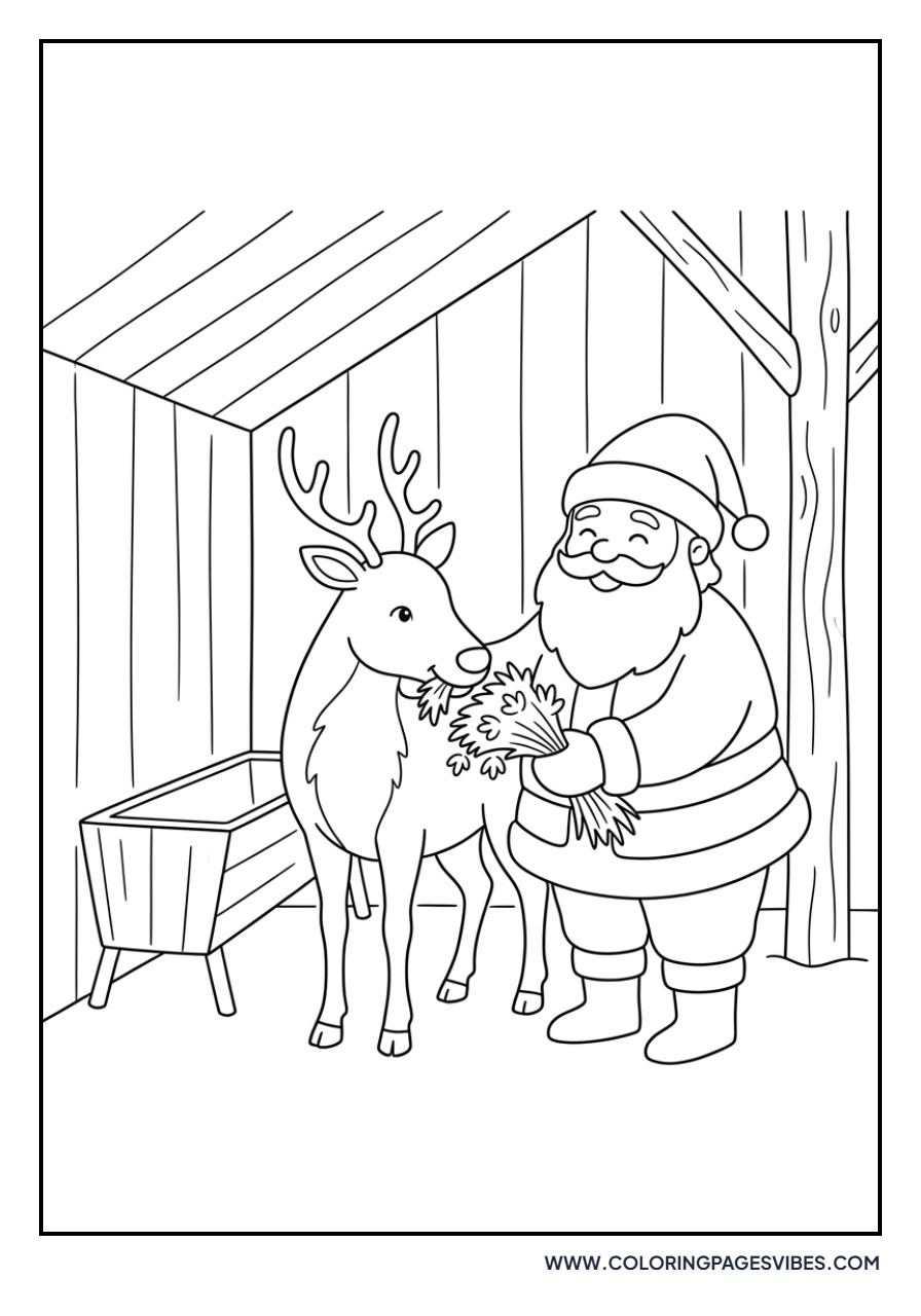 Santa at the Reindeer Stable